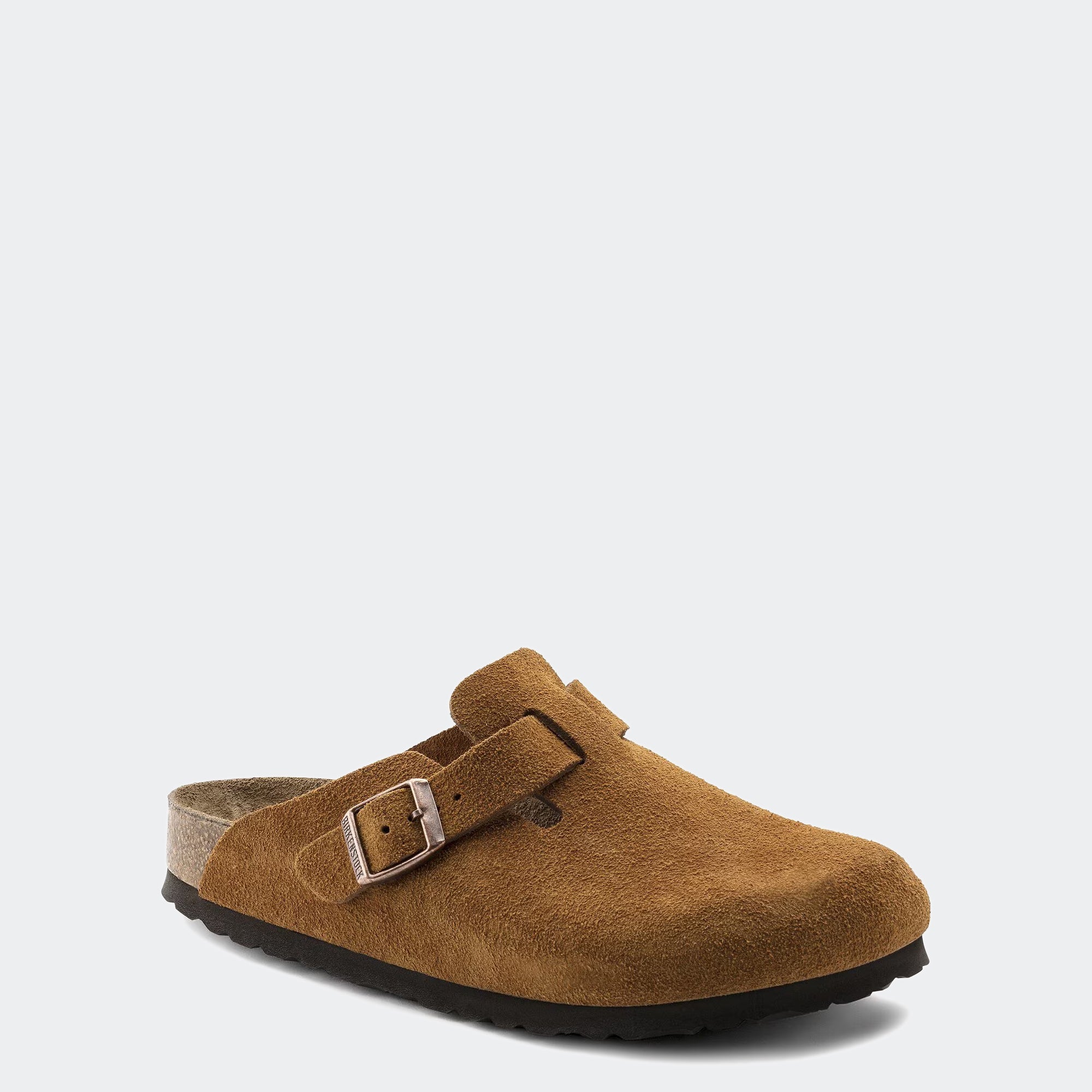 Men's BIRKENSTOCK Boston Soft Footbed Suede Leather Mink