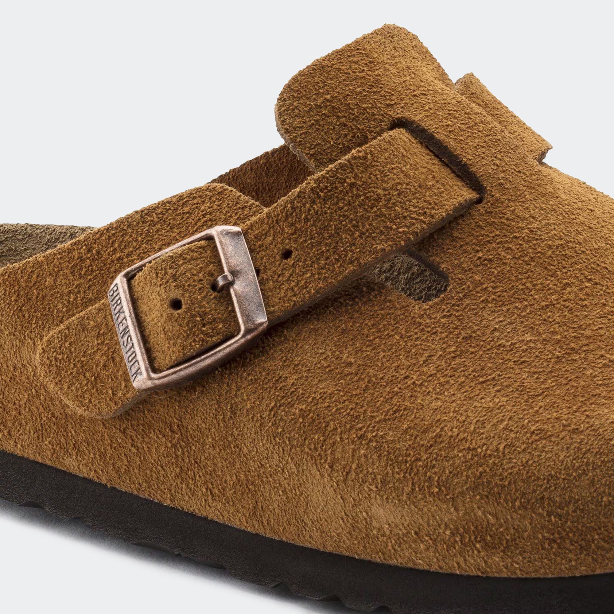Men's BIRKENSTOCK Boston Soft Footbed Suede Leather Mink