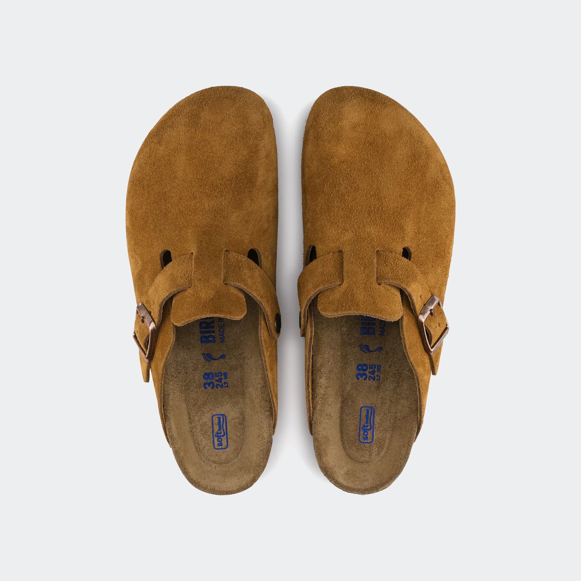 Men's BIRKENSTOCK Boston Soft Footbed Suede Leather Mink