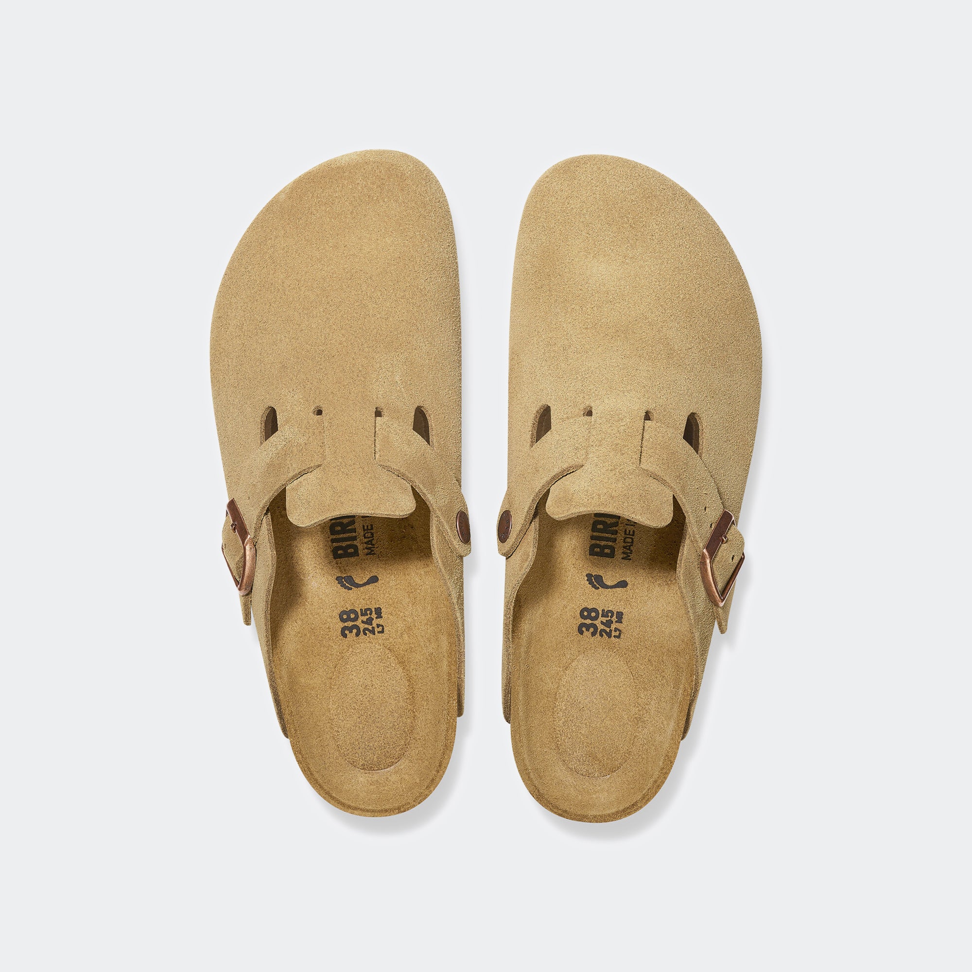 Men's BIRKENSTOCK Boston Suede Leather Latte Cream