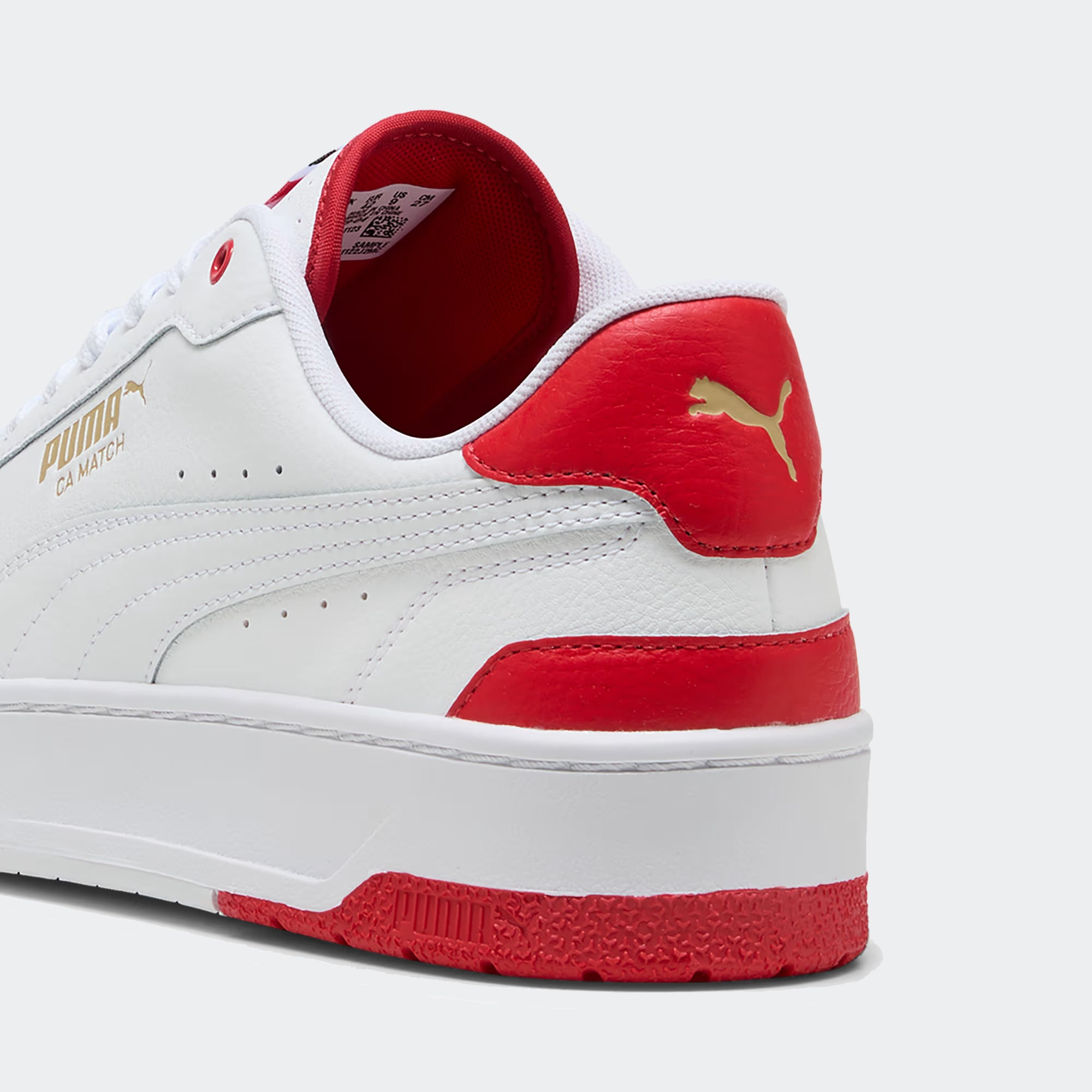 Men's PUMA CA Match Shoes White / For All Time Red