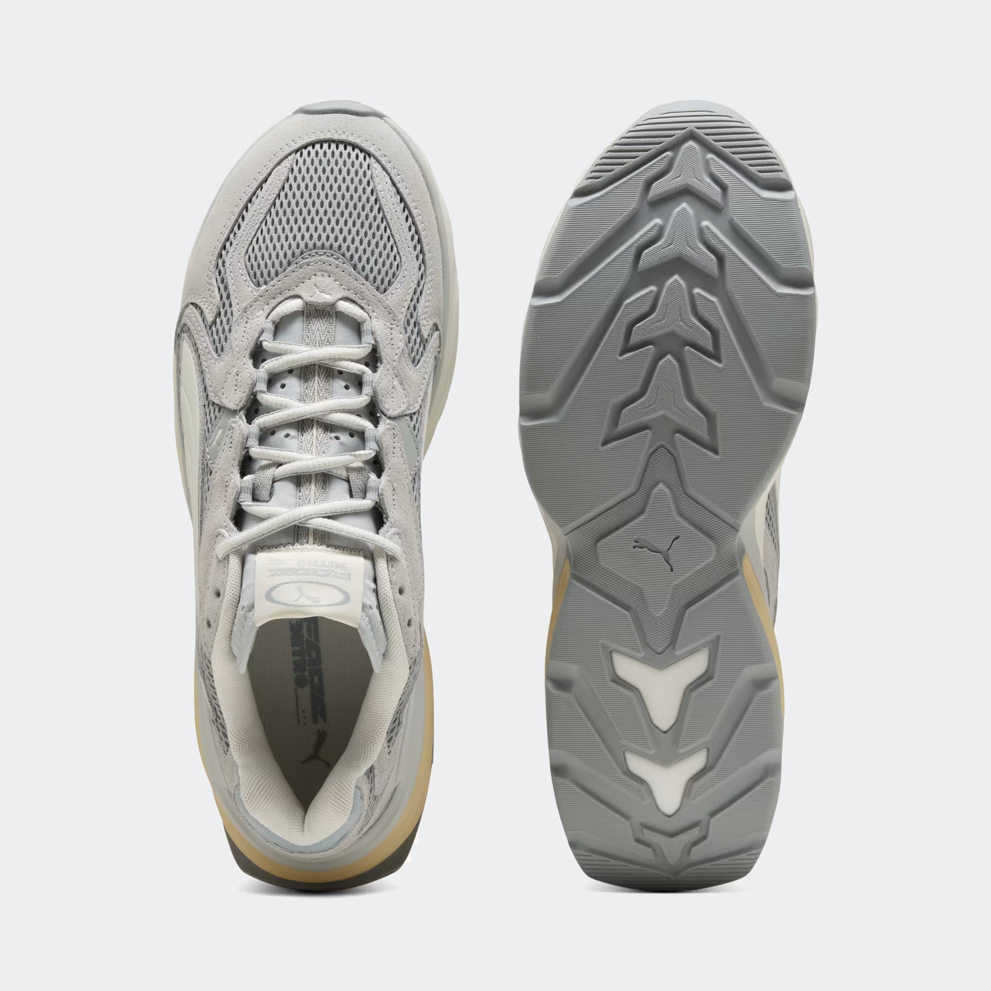 Men's PUMA Fade Nitro LS Suede Shoes Cool Light Gray