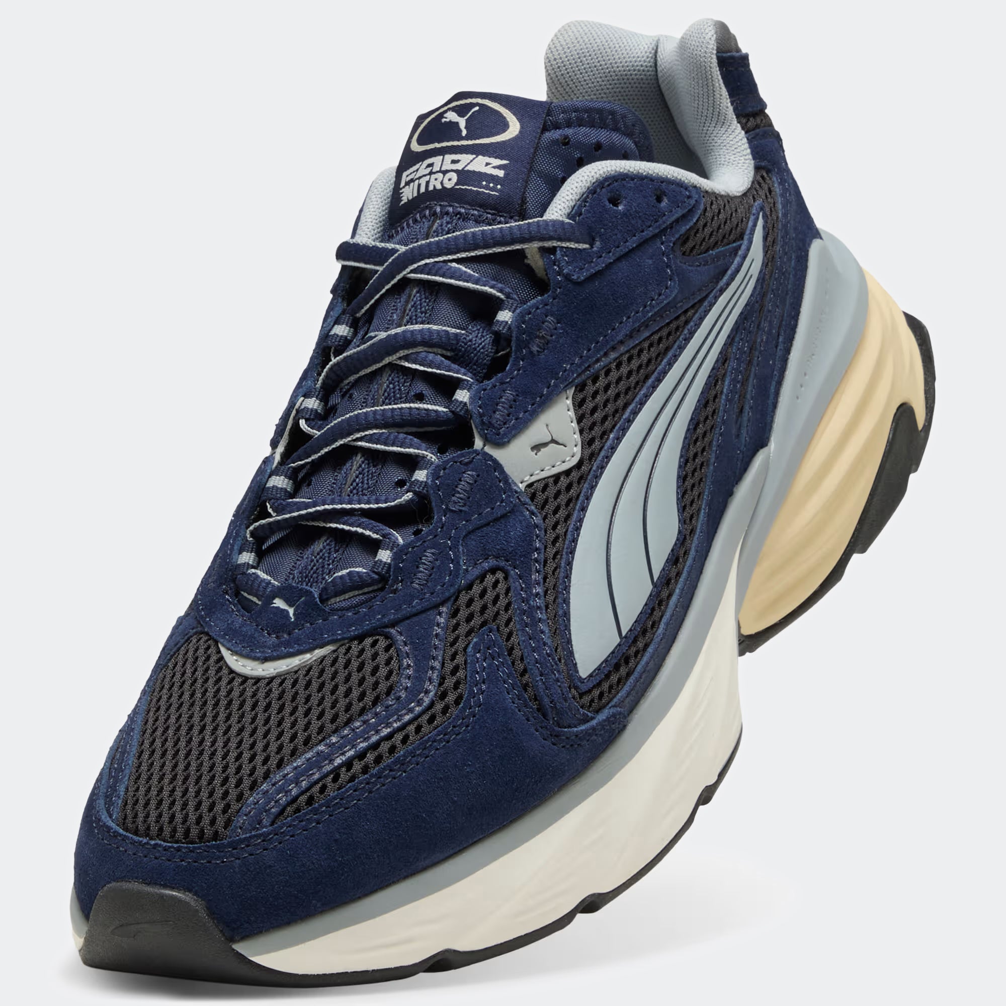 Men's PUMA Fade Nitro LS Suede Shoes Navy