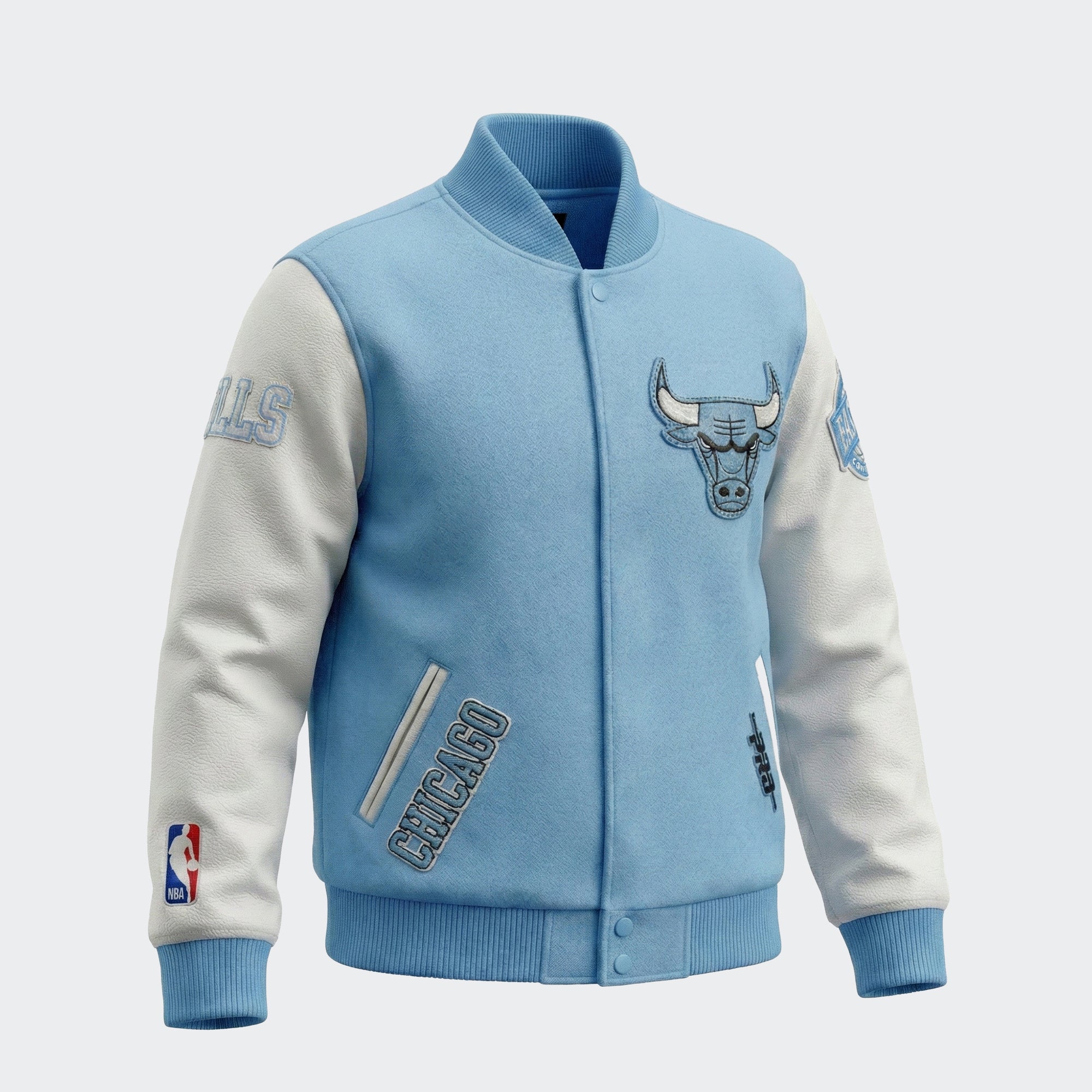 Men’s Pro Standard Chicago Bulls Varsity Jacket University Blue / White