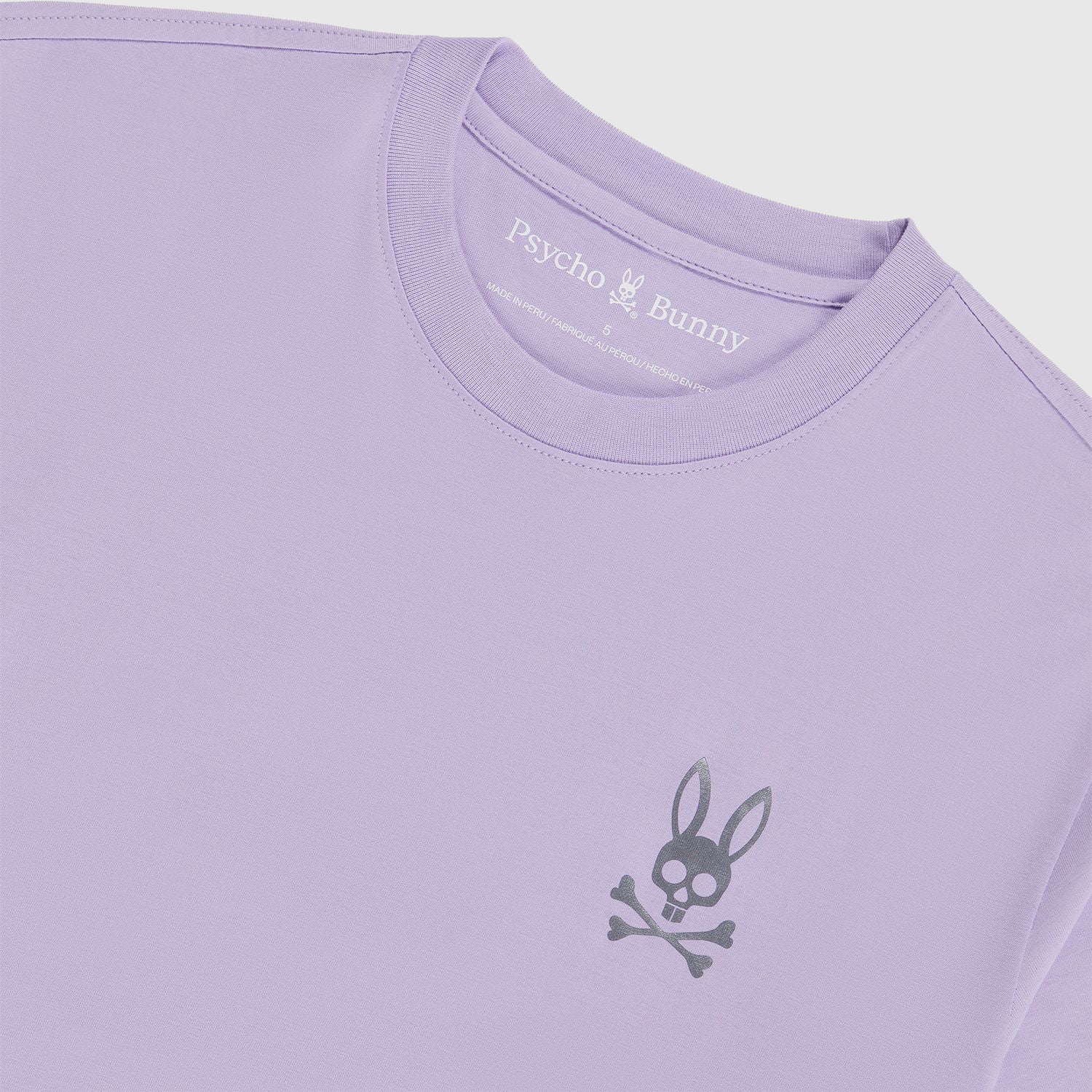 Men's Psycho Bunny Crosby Reflective Print Graphic Tee Digital Lavender