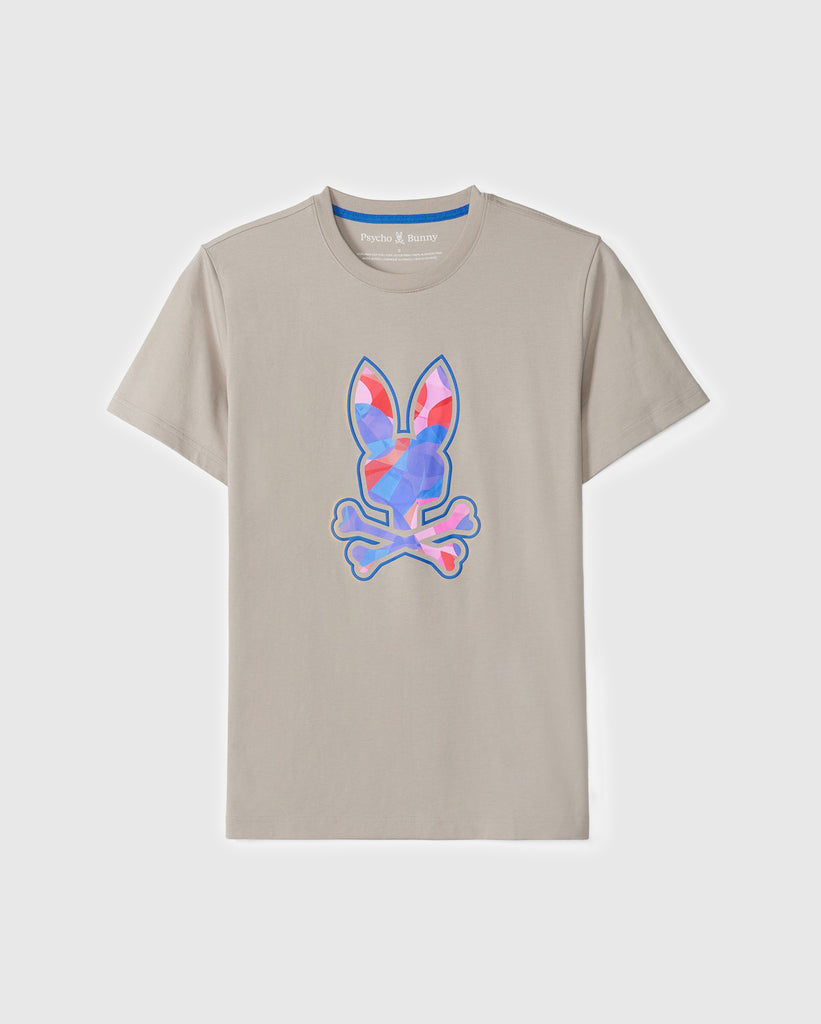 Men's Psycho Bunny Norridge Graphic Tee Oyster