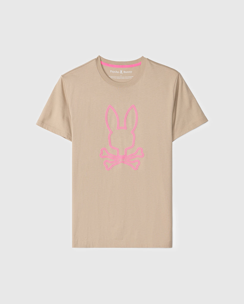 Men's Psycho Bunny Richardson Graphic Tee Stone