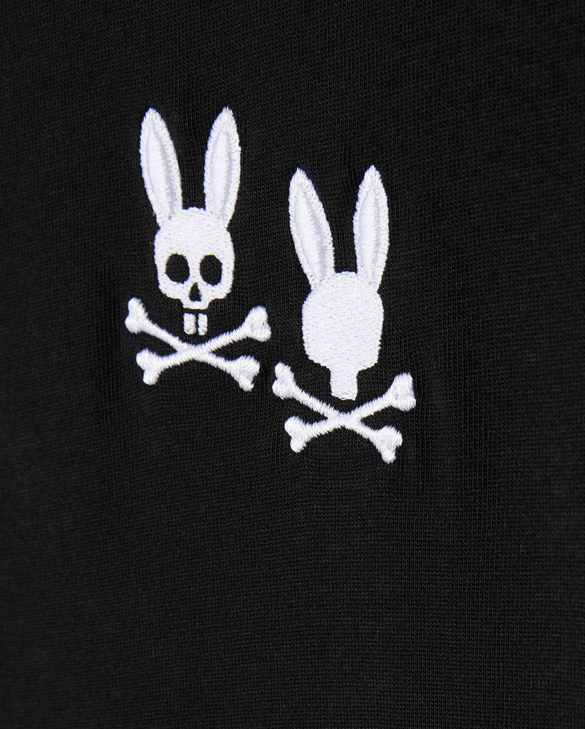 Men's Psycho Bunny Tilden Embroidered Bunny Tee Black