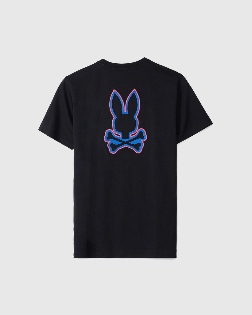 Men's Psycho Bunny Walter Back Graphic Tee Black