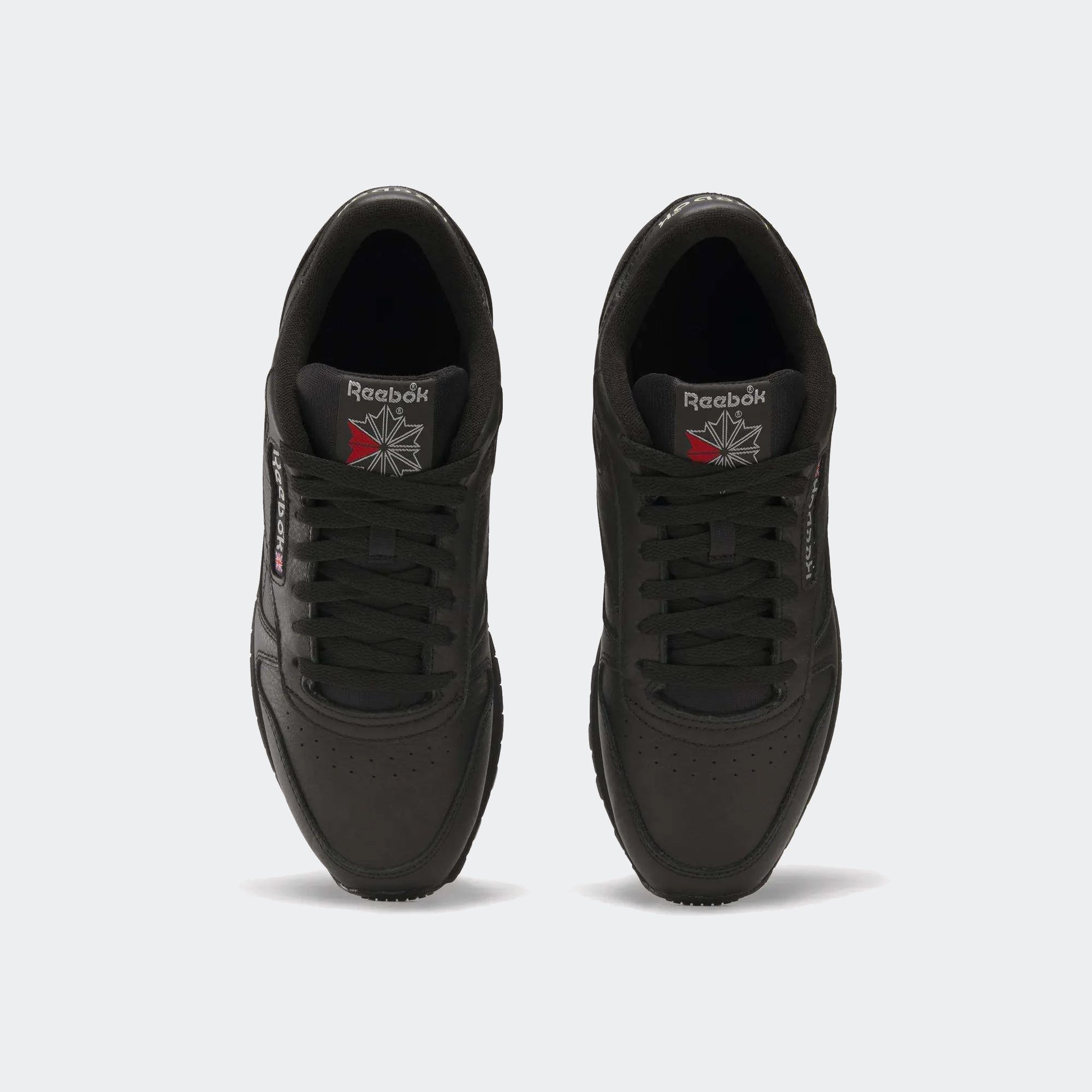 Men's Reebok Classic Leather Shoes Black / Pure Grey 5
