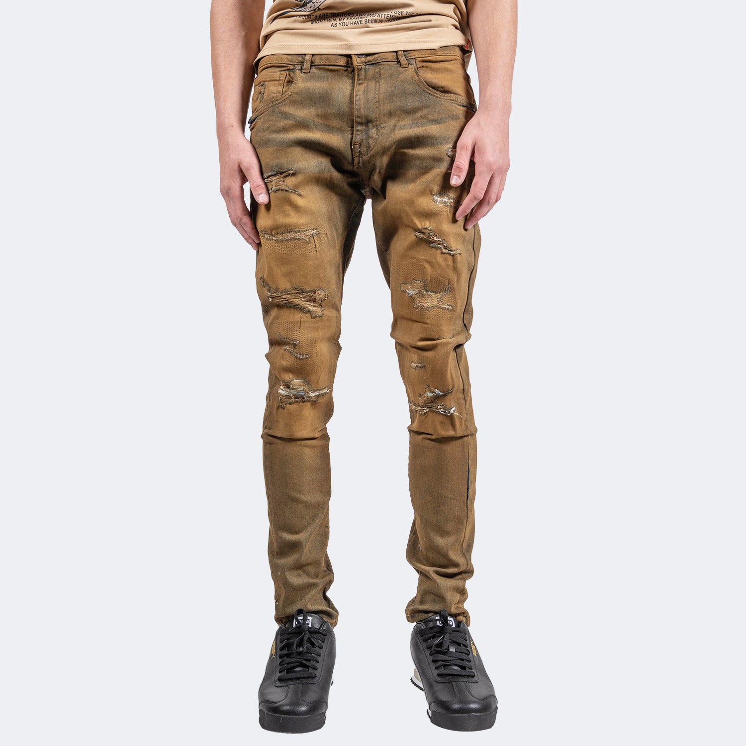 Men's TWO MILL TWENTY Aged Two-Tone Skinny Jeans Dirty Vintage