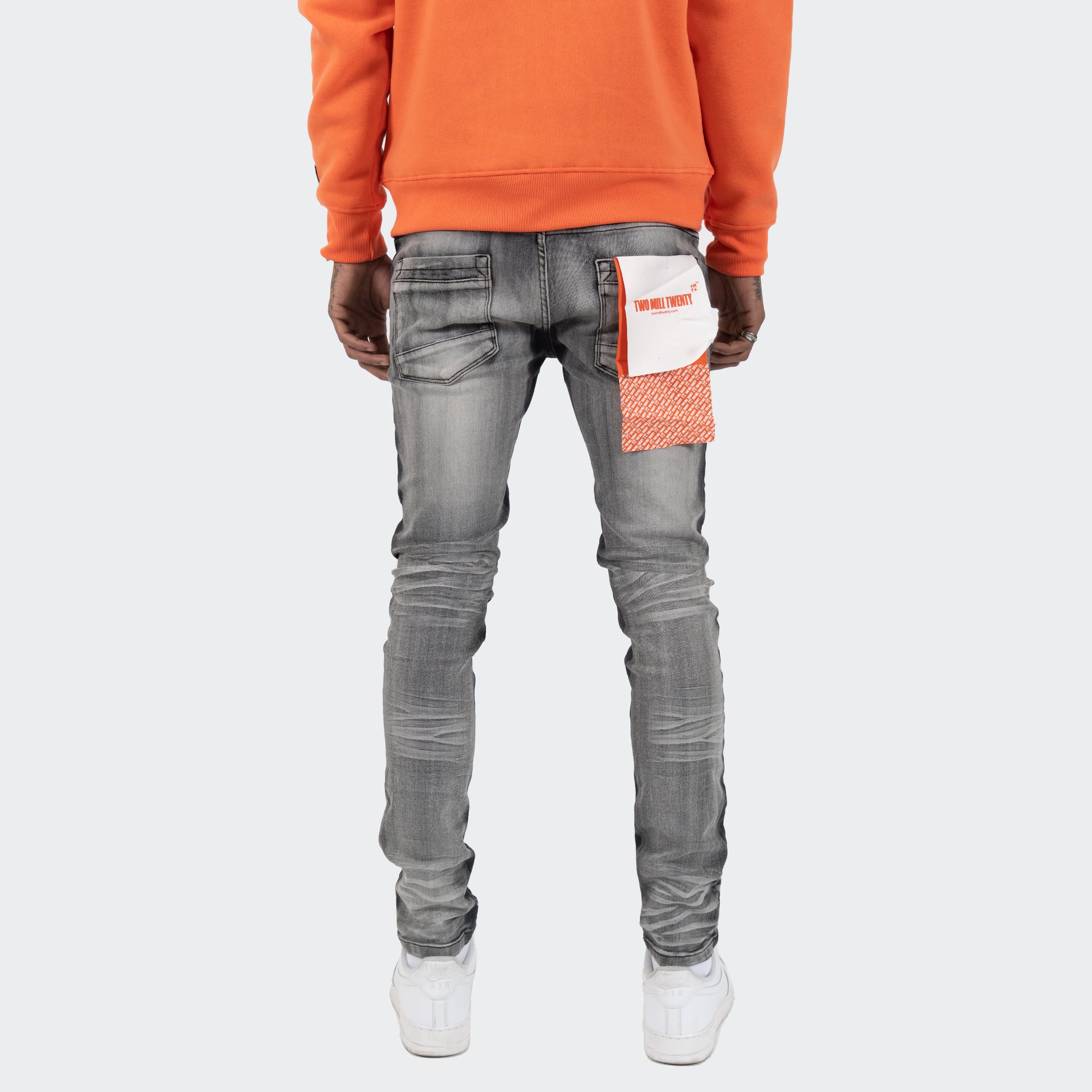 Men's TWO MILL TWENTY Augusta Distressed Skinny Jeans Black Wash