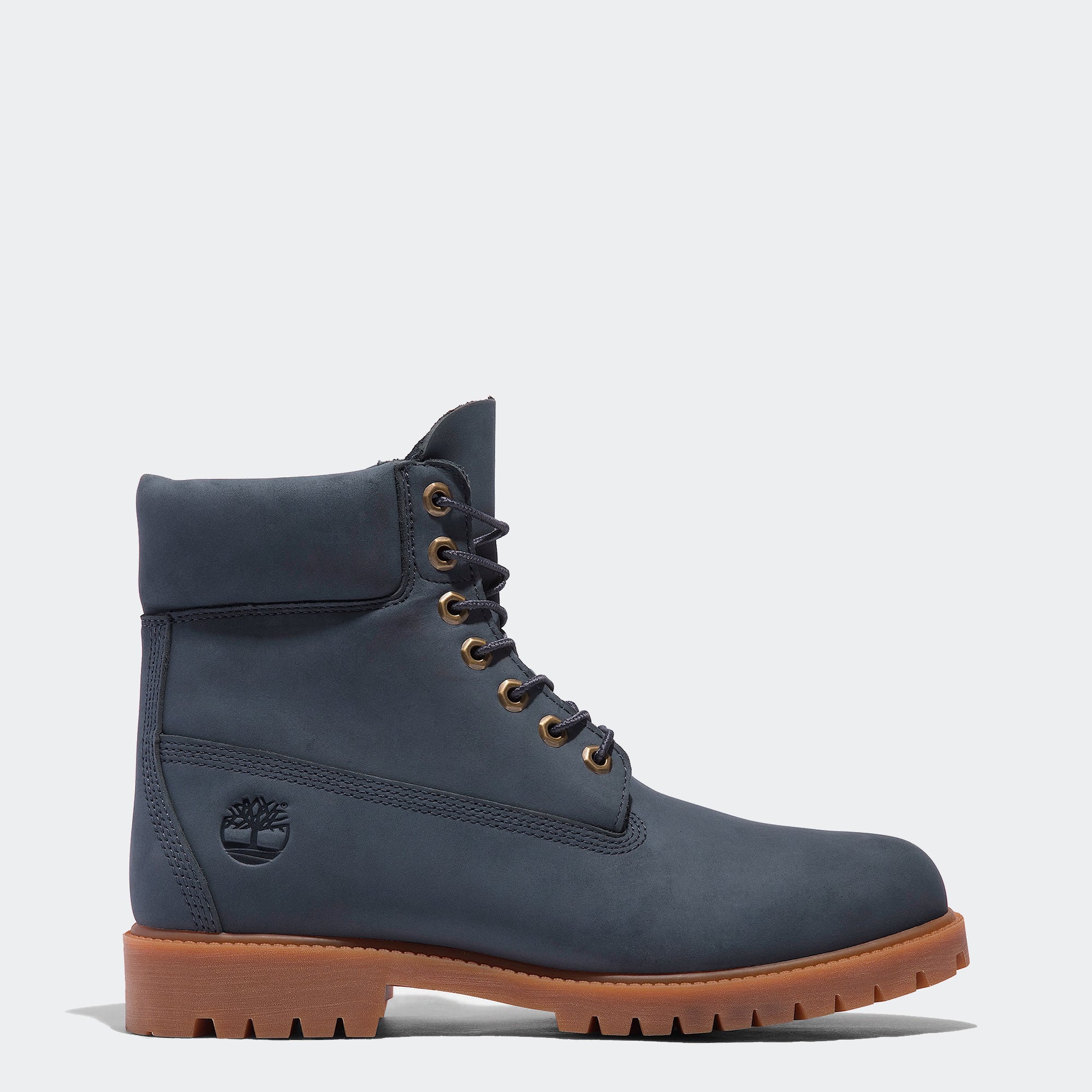 Men's Timberland Heritage 6-Inch Waterproof Boots Dark Blue Nubuck