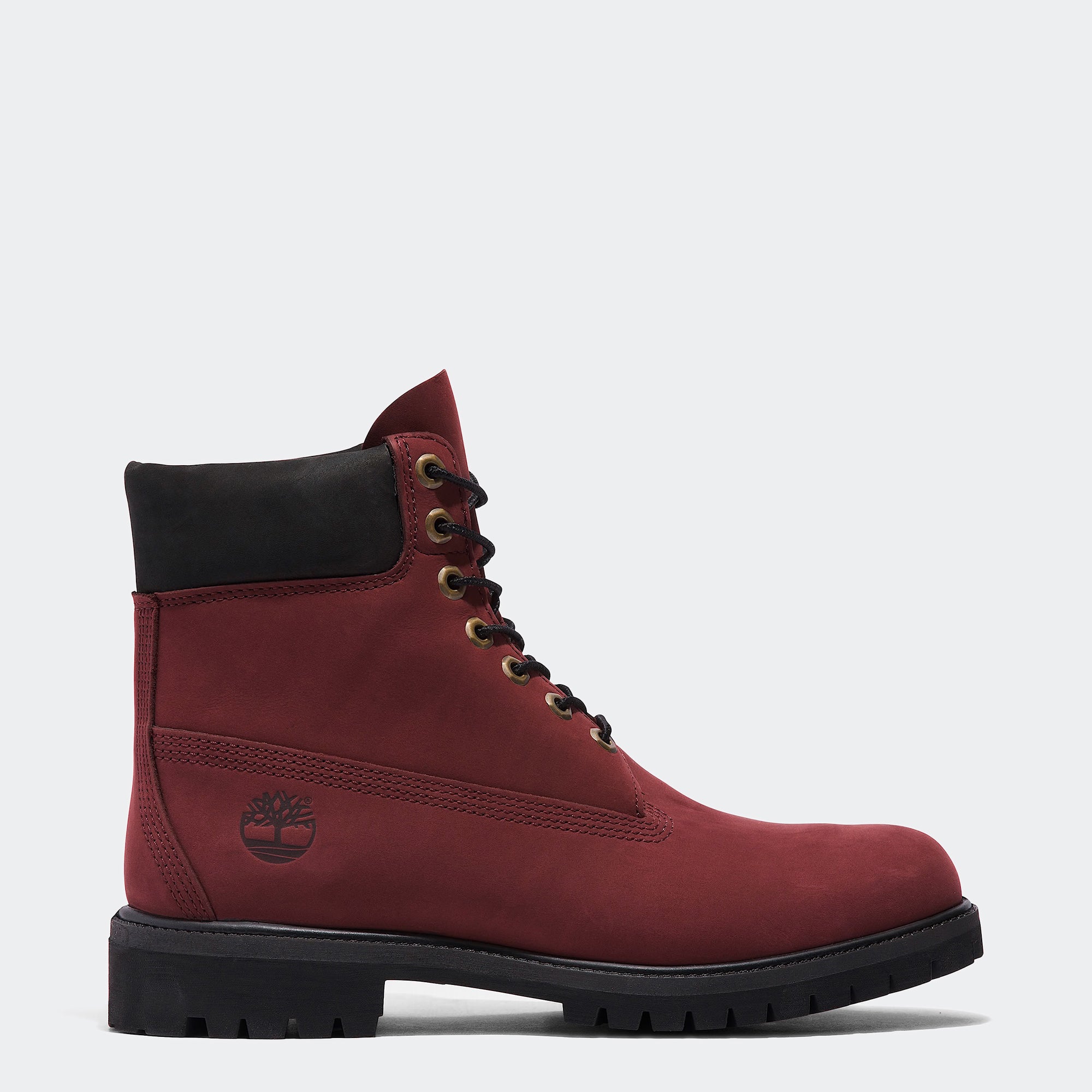Men's Timberland Premium 6-Inch Waterproof Boots Burgundy Nubuck