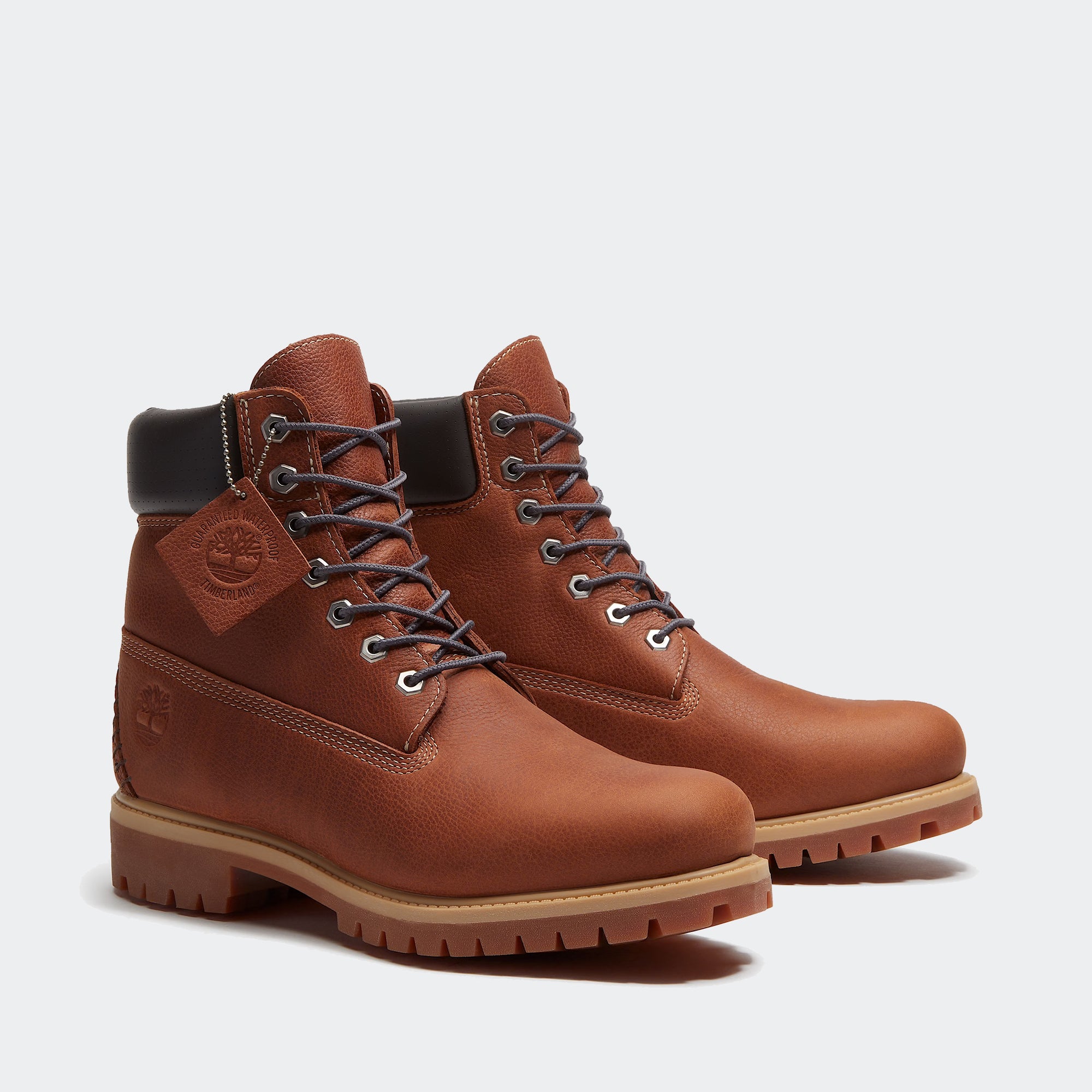 Men's Timberland Road Trip Premium 6-Inch Waterproof Boots Rust Full-Grain