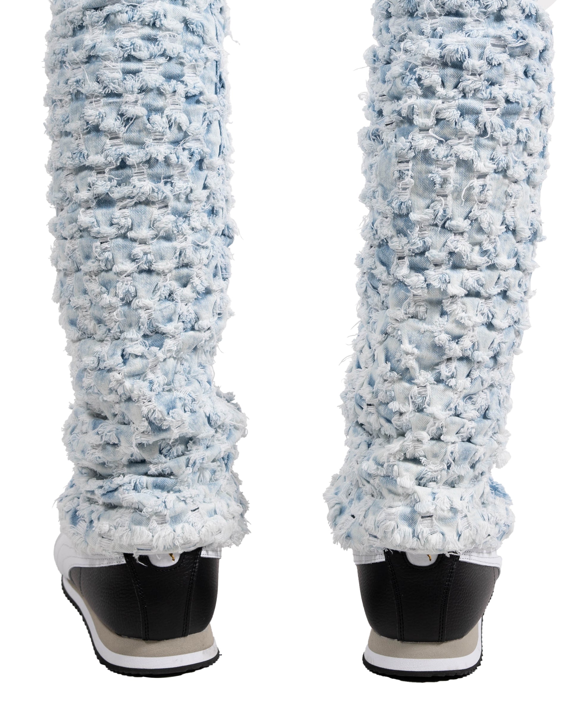 Men's TWO MILL TWENTY Frayed Texture Slim Boot Jeans