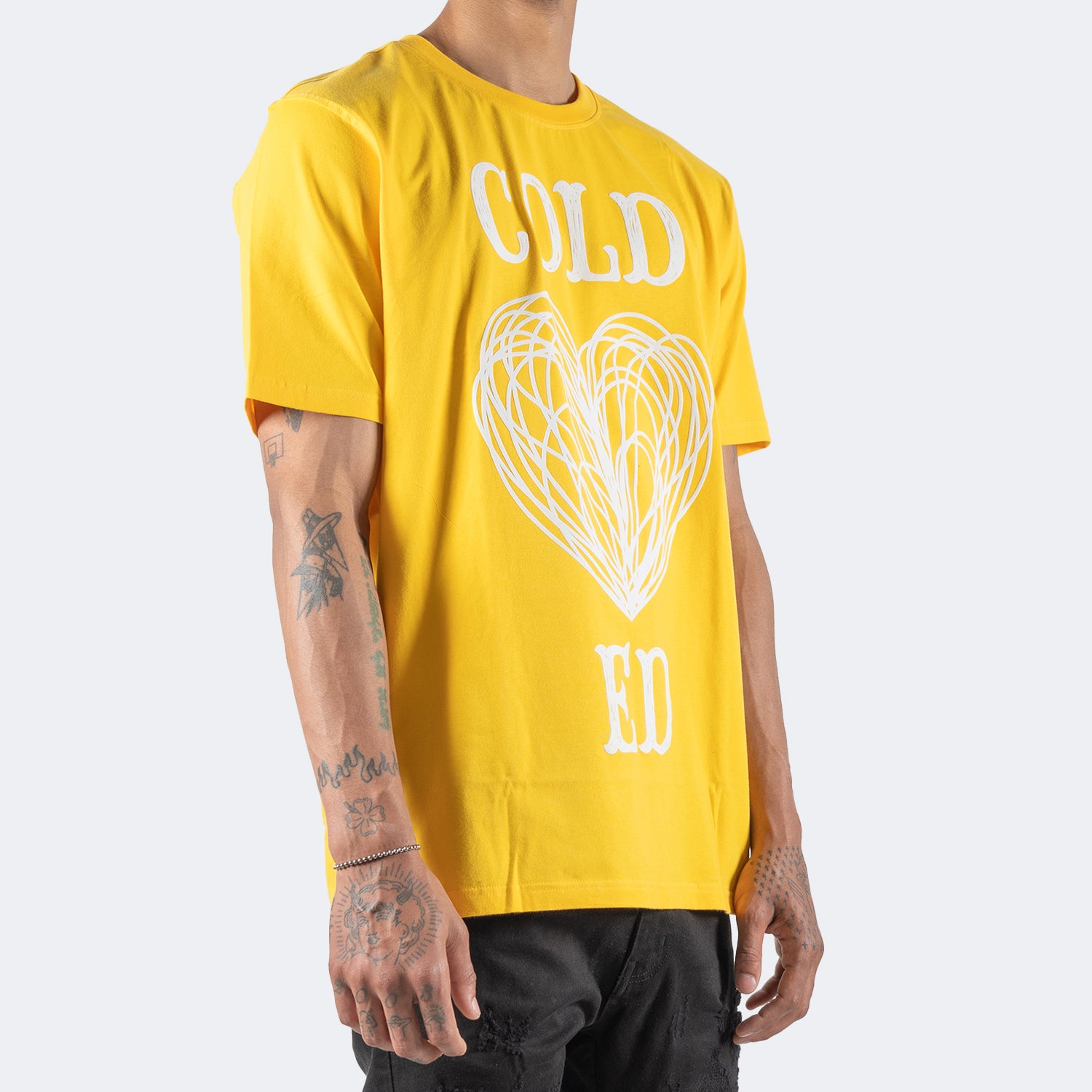 Men's TWO MILL TWENTY Cold Hearted Puffy Graphic Tee Gold