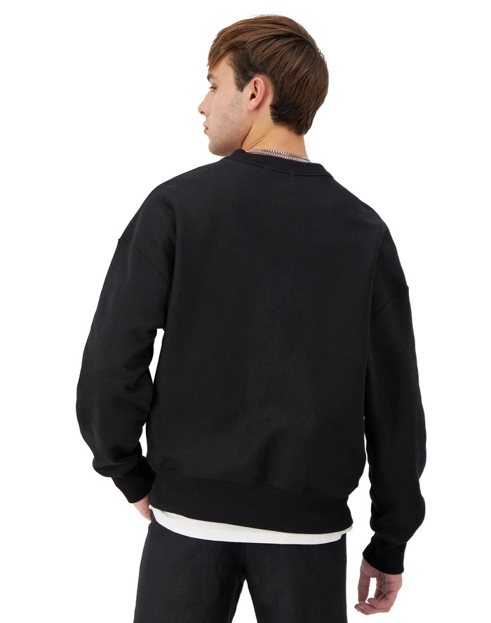 Men's Champion Reverse Weave Stadium Crewneck Sweatshirt Black