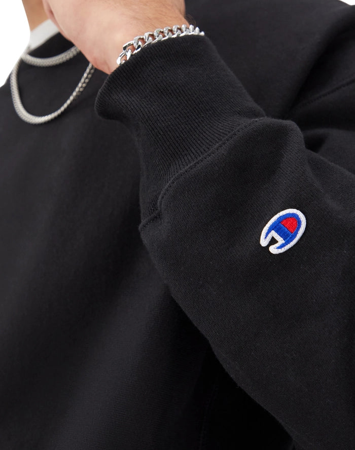 Men's Champion Reverse Weave Stadium Crewneck Sweatshirt Black