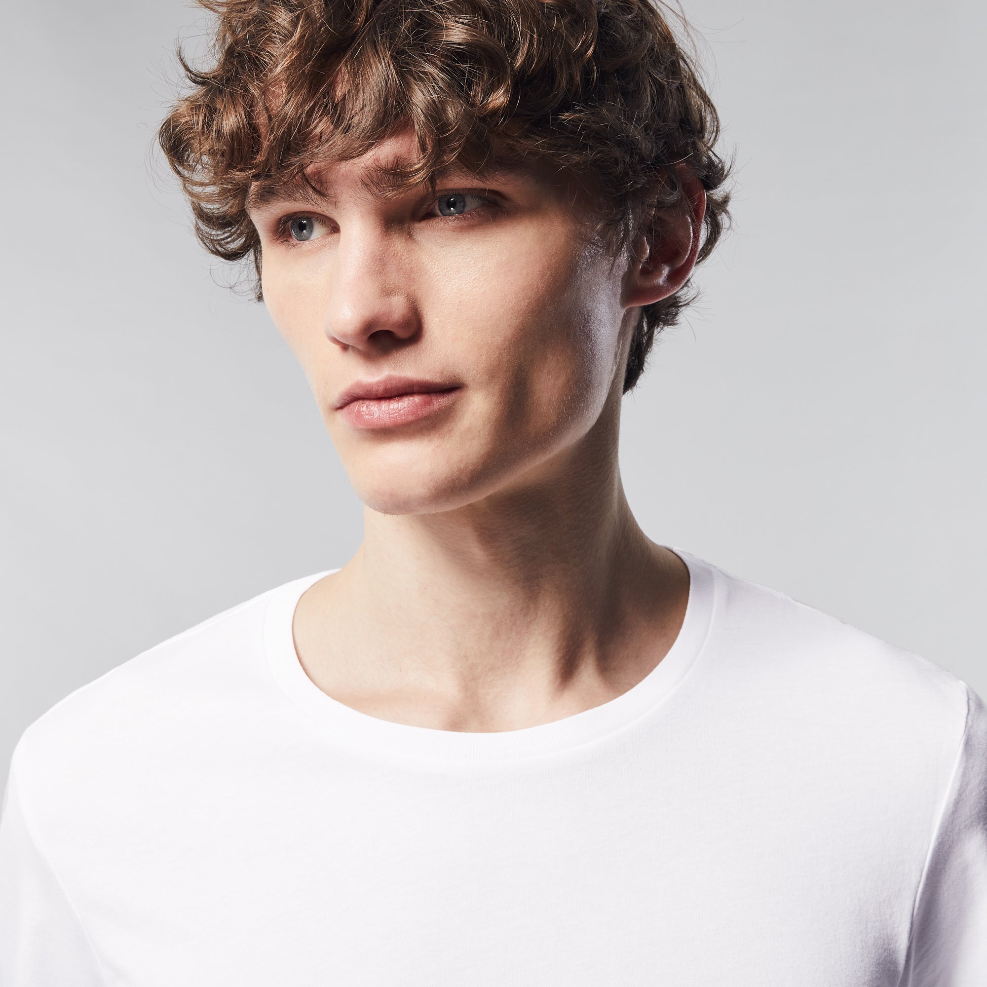 Men's Lacoste Crew Neck Cotton T-Shirt White 3-Pack