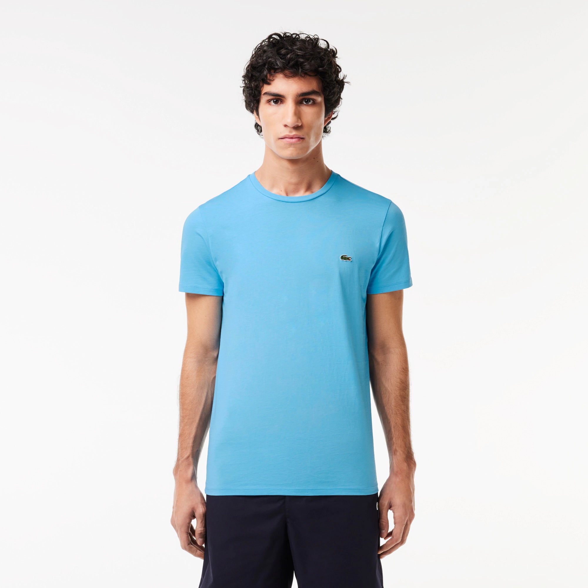 Men's Lacoste Crew Neck Pima Cotton Jersey T-Shirt Bonnie Blue