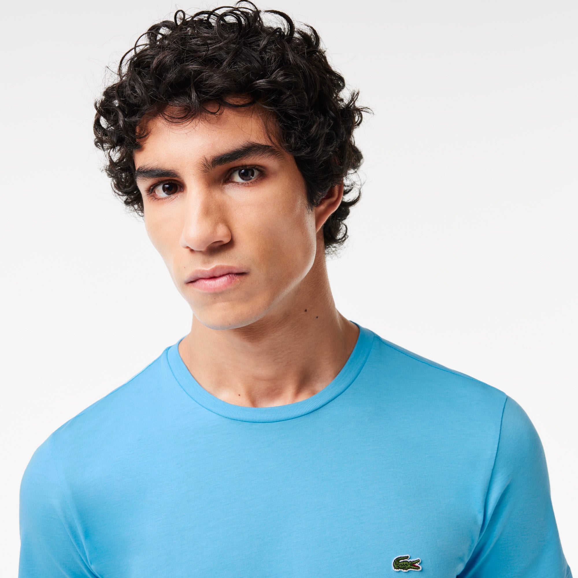 Men's Lacoste Crew Neck Pima Cotton Jersey T-Shirt Bonnie Blue
