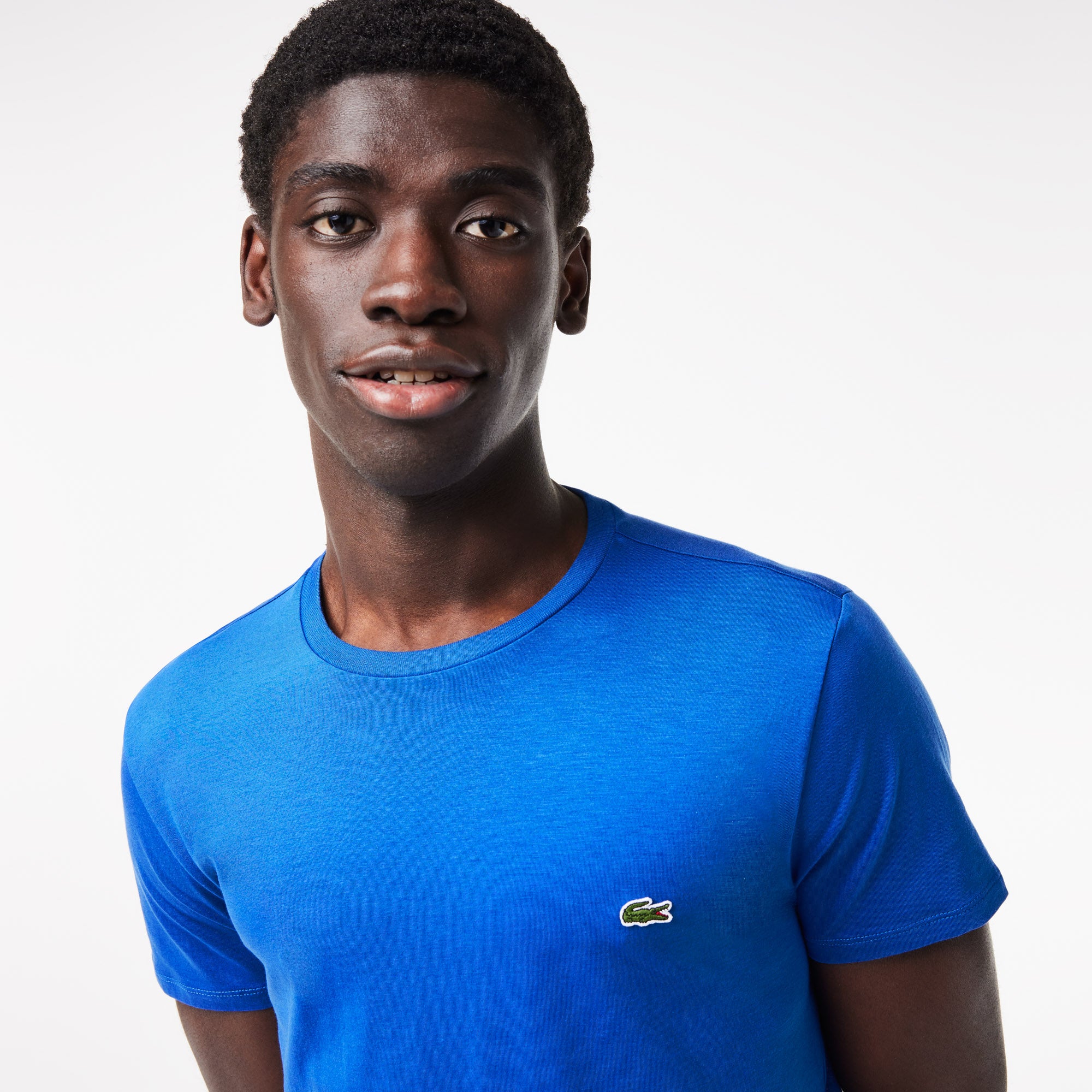 Men's Lacoste Crew Neck Pima Cotton Jersey T-Shirt Ladigue Blue