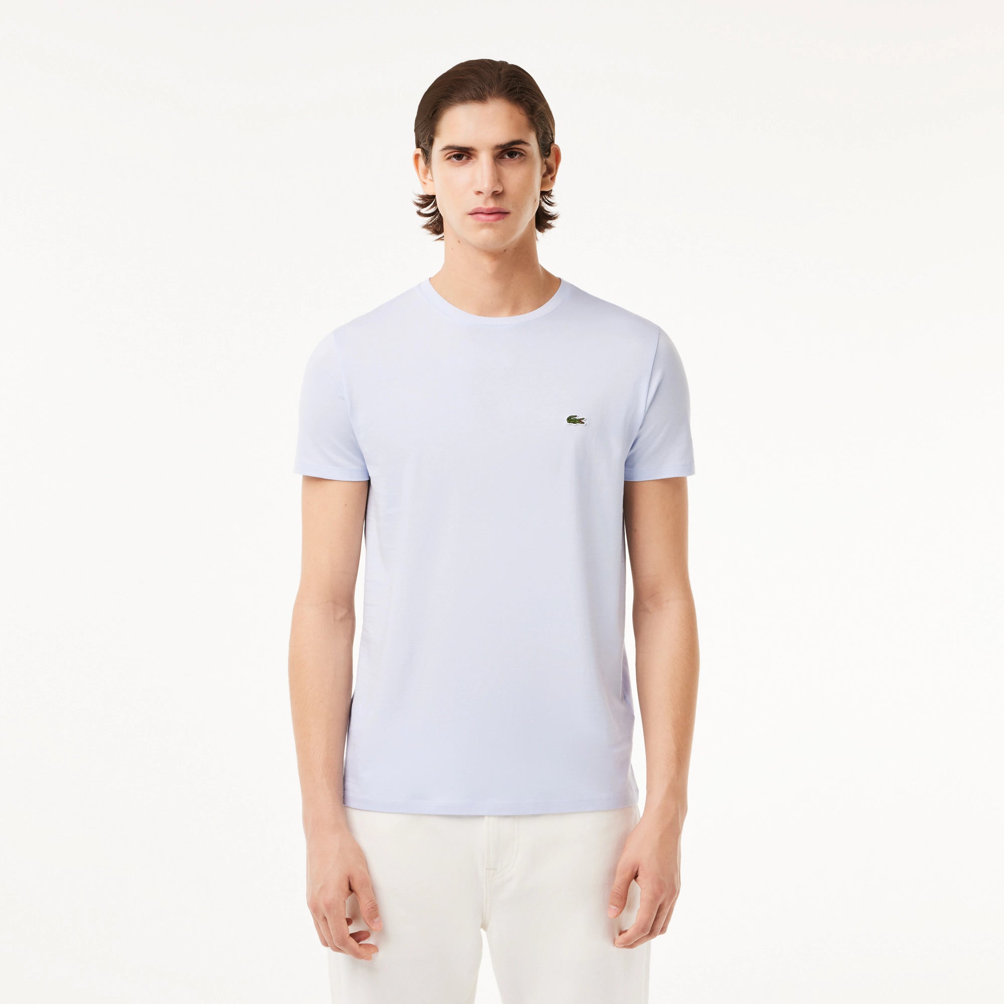 Men's Lacoste Crew Neck Pima Cotton Jersey T-Shirt Phoenix Blue