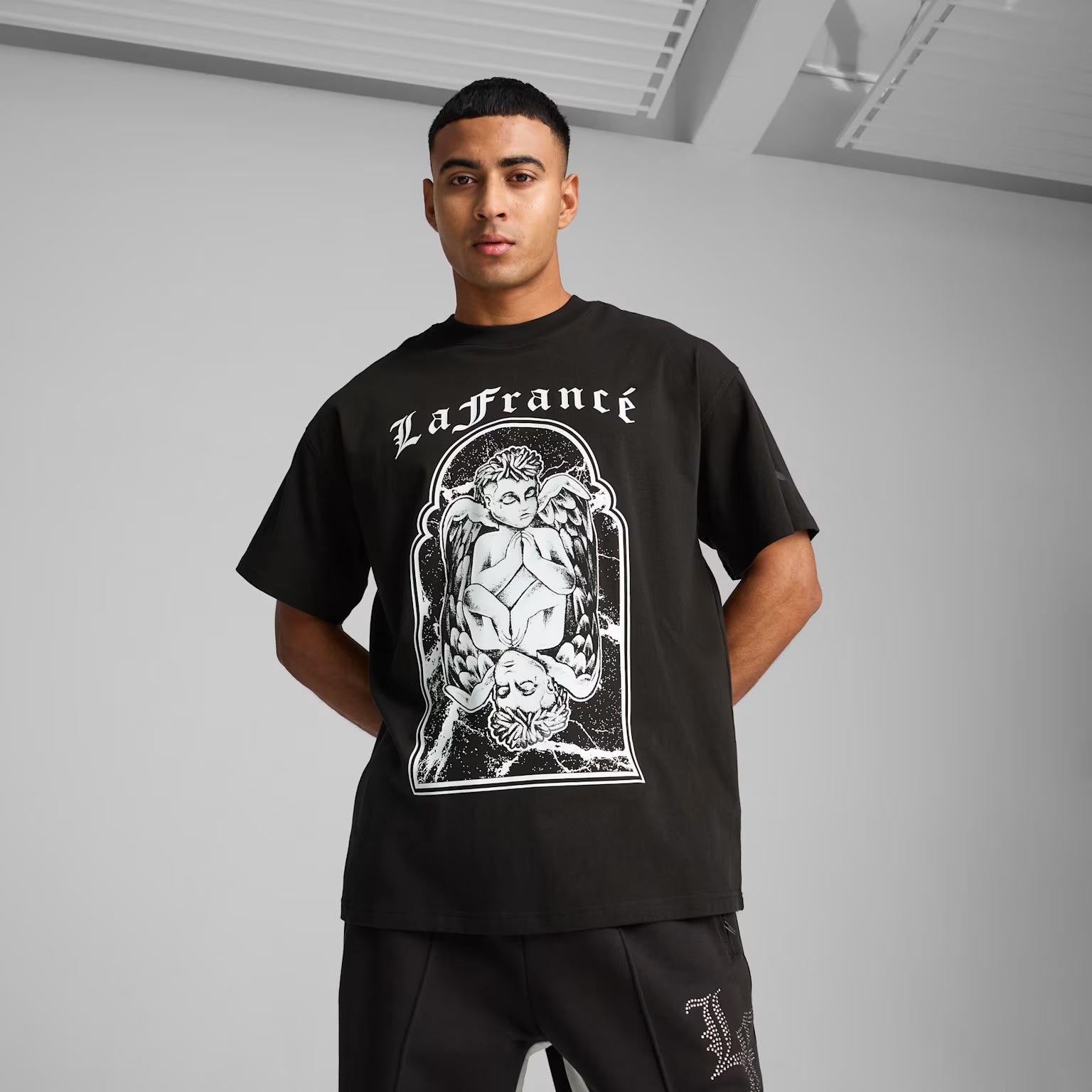 Men's PUMA Hoops x LaFrancé Written in Chrome Tee Black