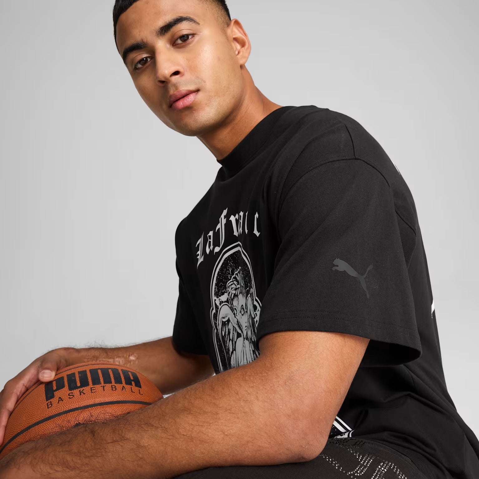 Men's PUMA Hoops x LaFrancé Written in Chrome Tee Black