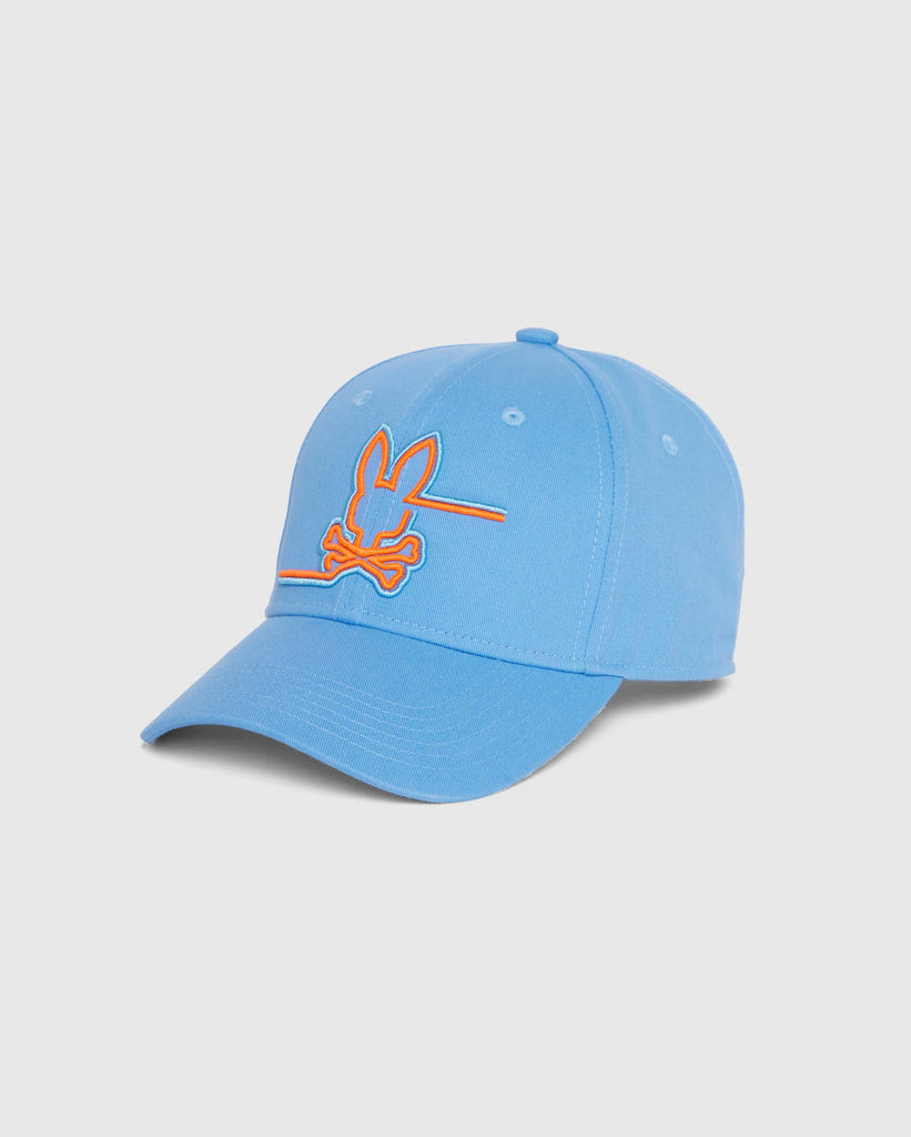 Men's Psycho Bunny Chester Embroidered Baseball Cap Mountain Sky