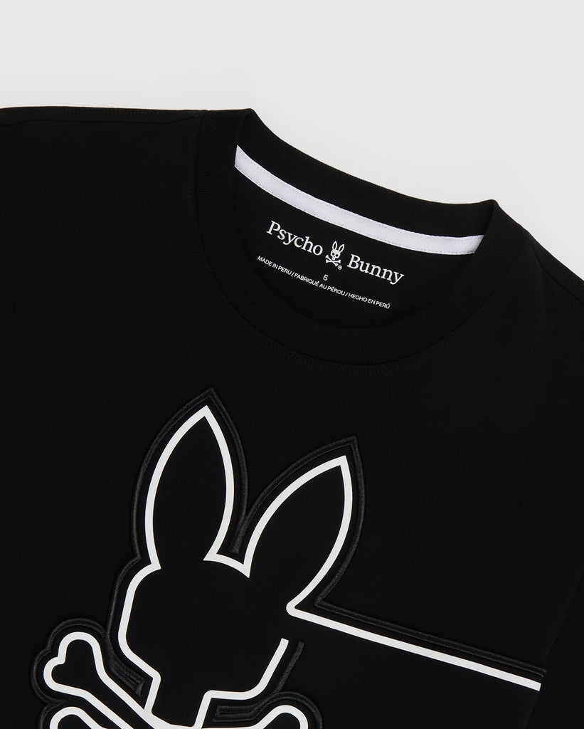 Men's Psycho Bunny Chester Embroidered Graphic Tee Black