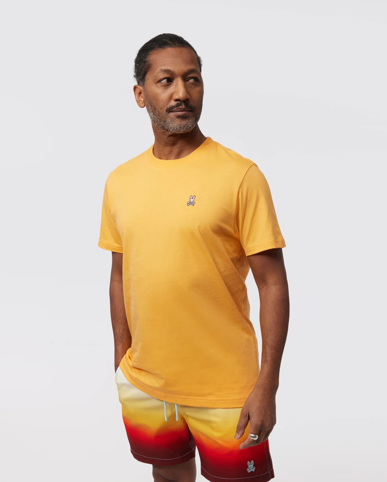 Men's Psycho Bunny Classic Crew Neck Tee Orange Soda