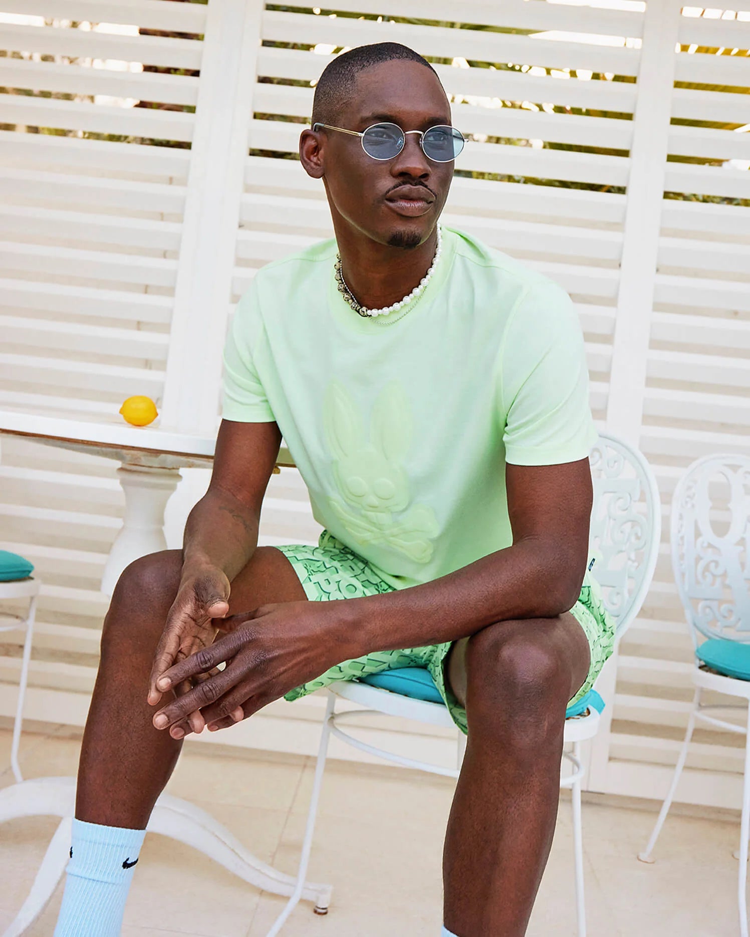 Men's Psycho Bunny Damon Graphic Tee Patina Green