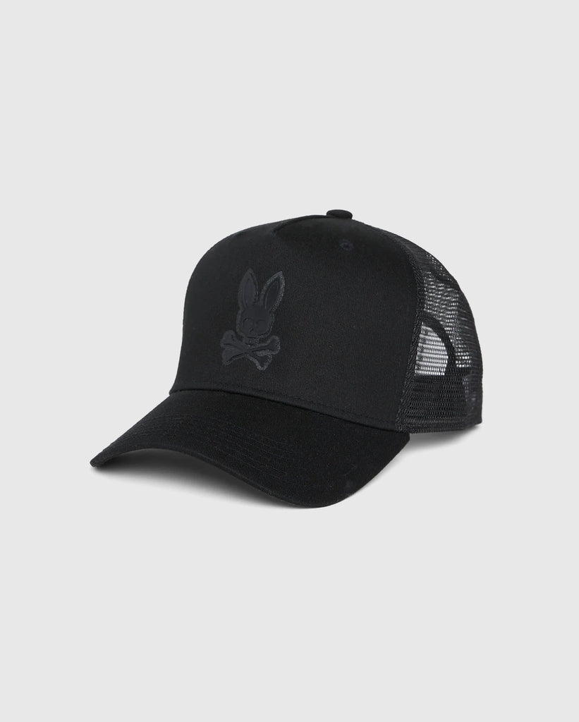 Men's Psycho Bunny Damon Trucker Cap Black