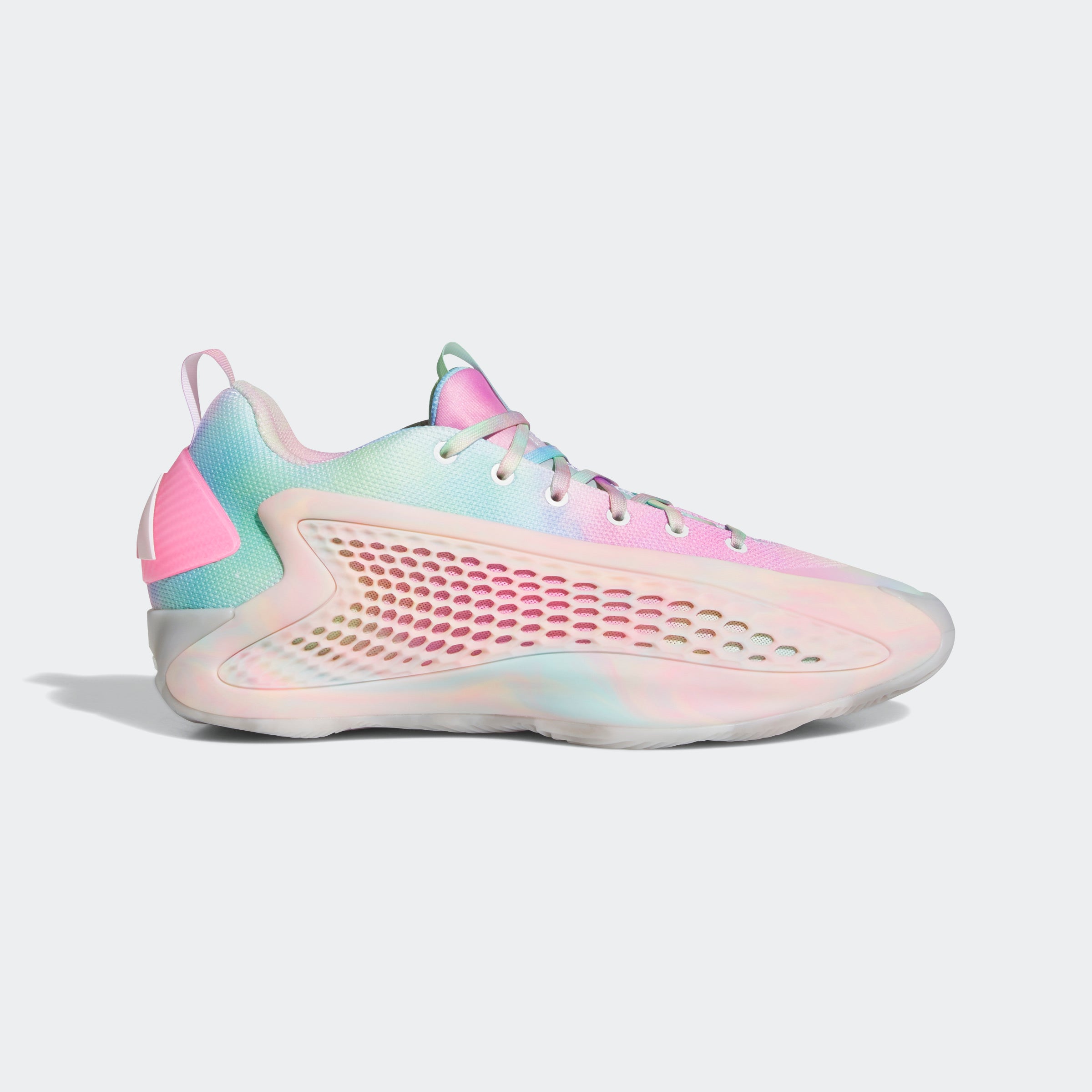Men's adidas Basketball Anthony Edwards 1 Low Shoes Cloud White / Acid Orange / Bliss Pink