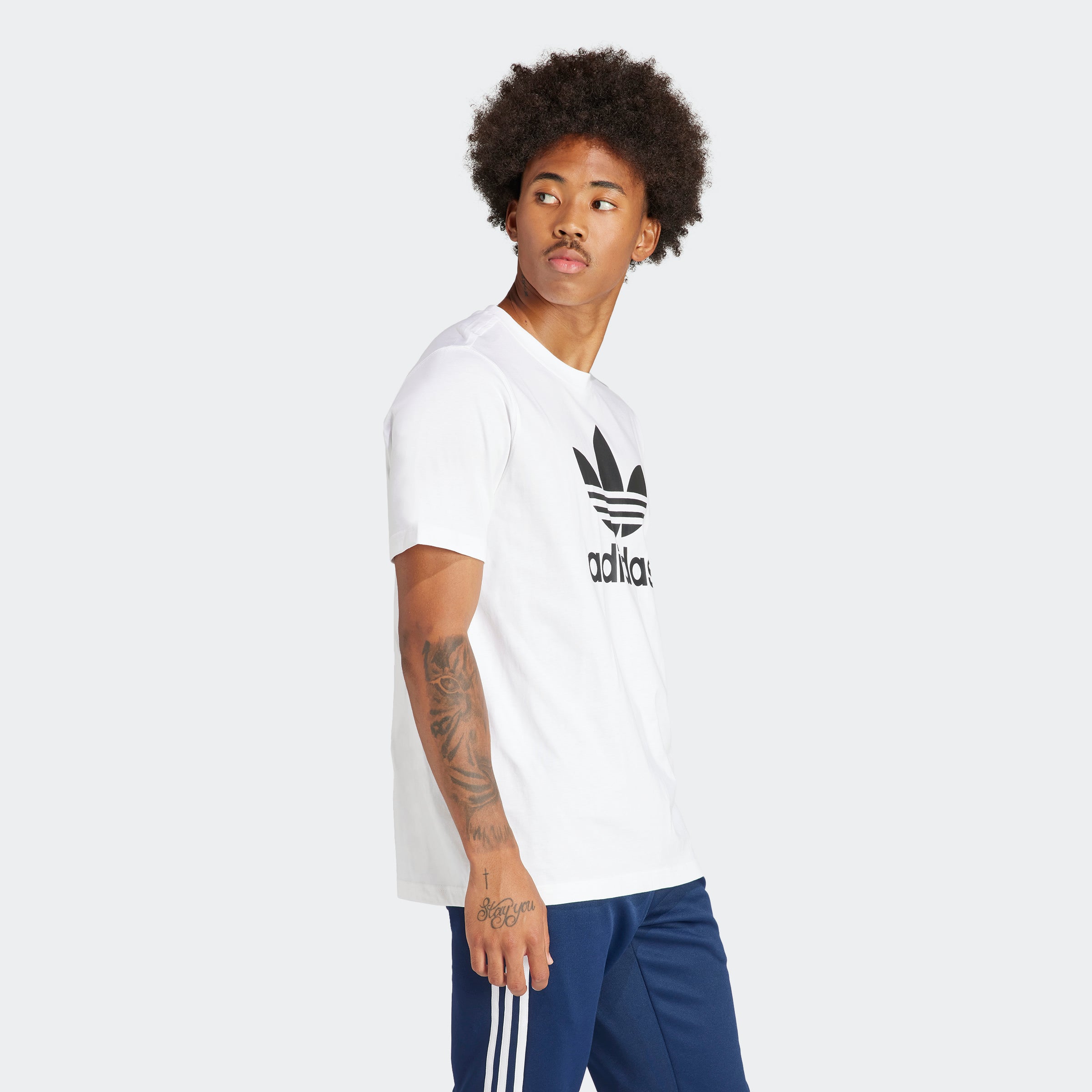 Men’s adidas Originals Adicolor Trefoil Tee White