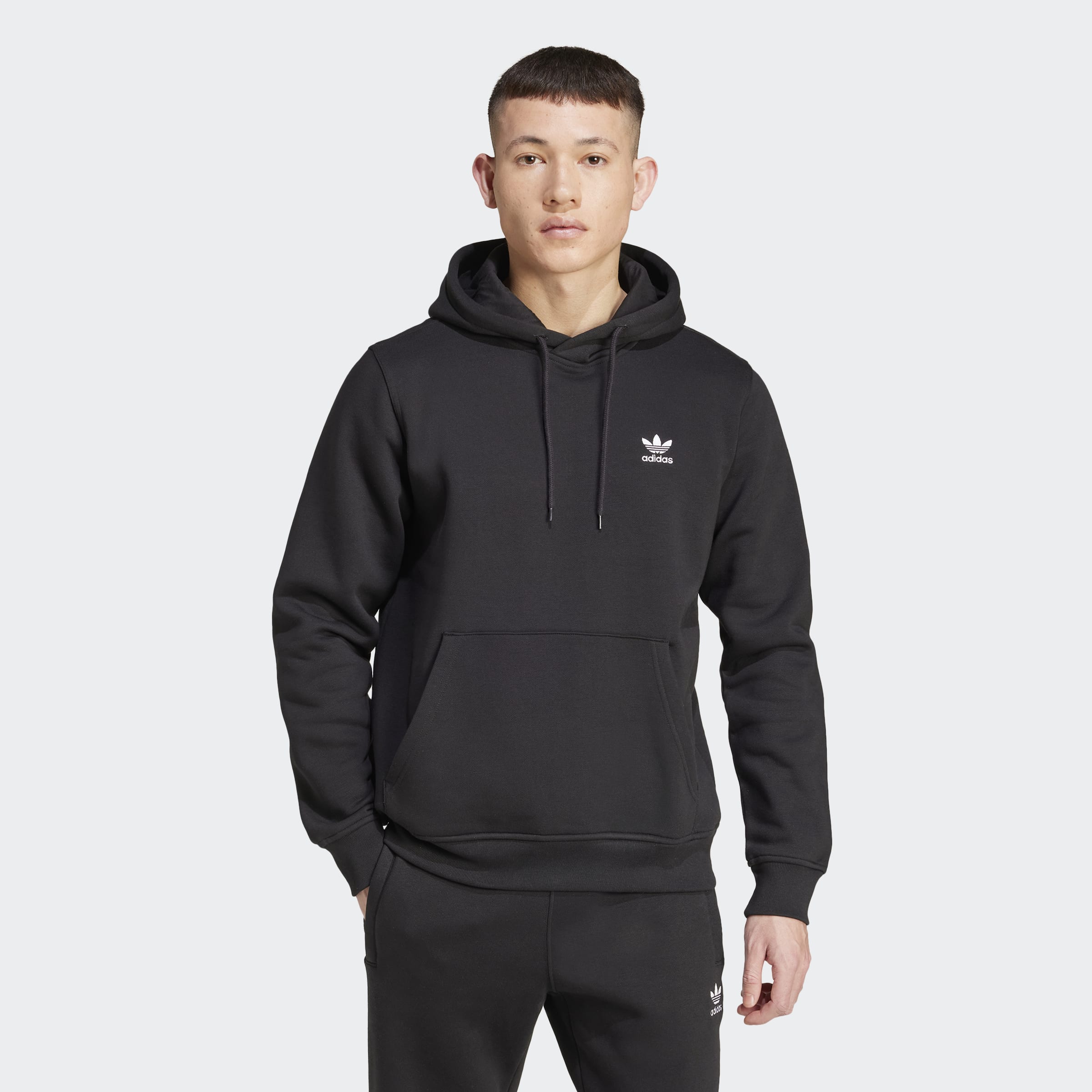 Men's adidas Originals Trefoil Essentials Hoodie Black