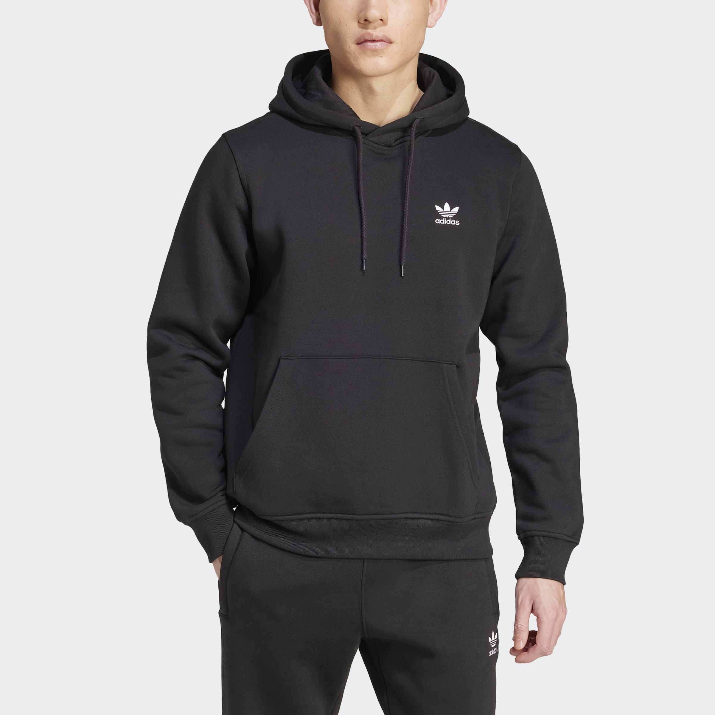 Men's adidas Originals Trefoil Essentials Hoodie Black