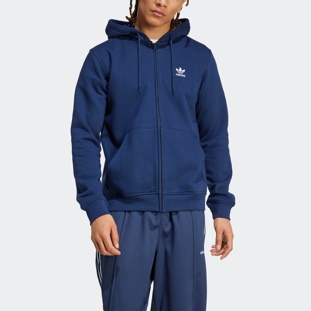 Men's adidas Originals Trefoil Essentials Hoodie Night Indigo