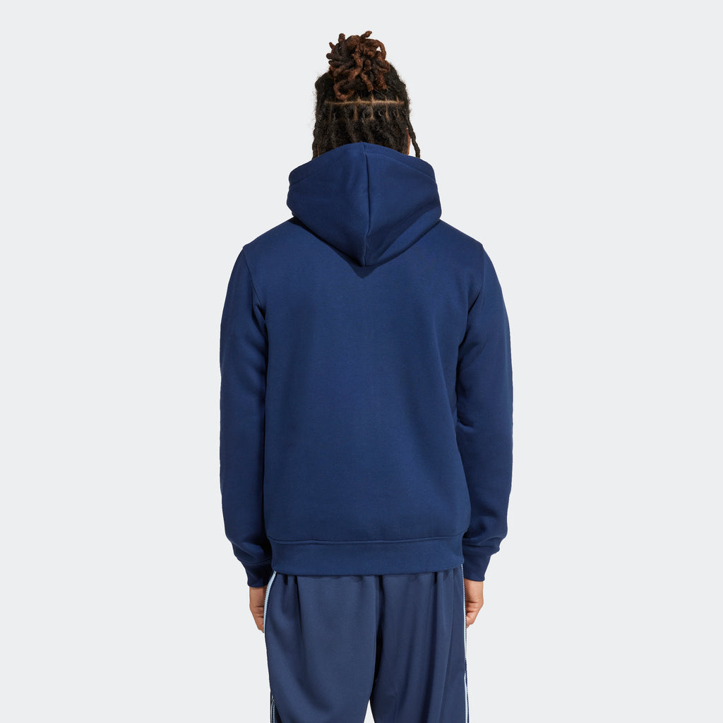 Men's adidas Originals Trefoil Essentials Hoodie Night Indigo