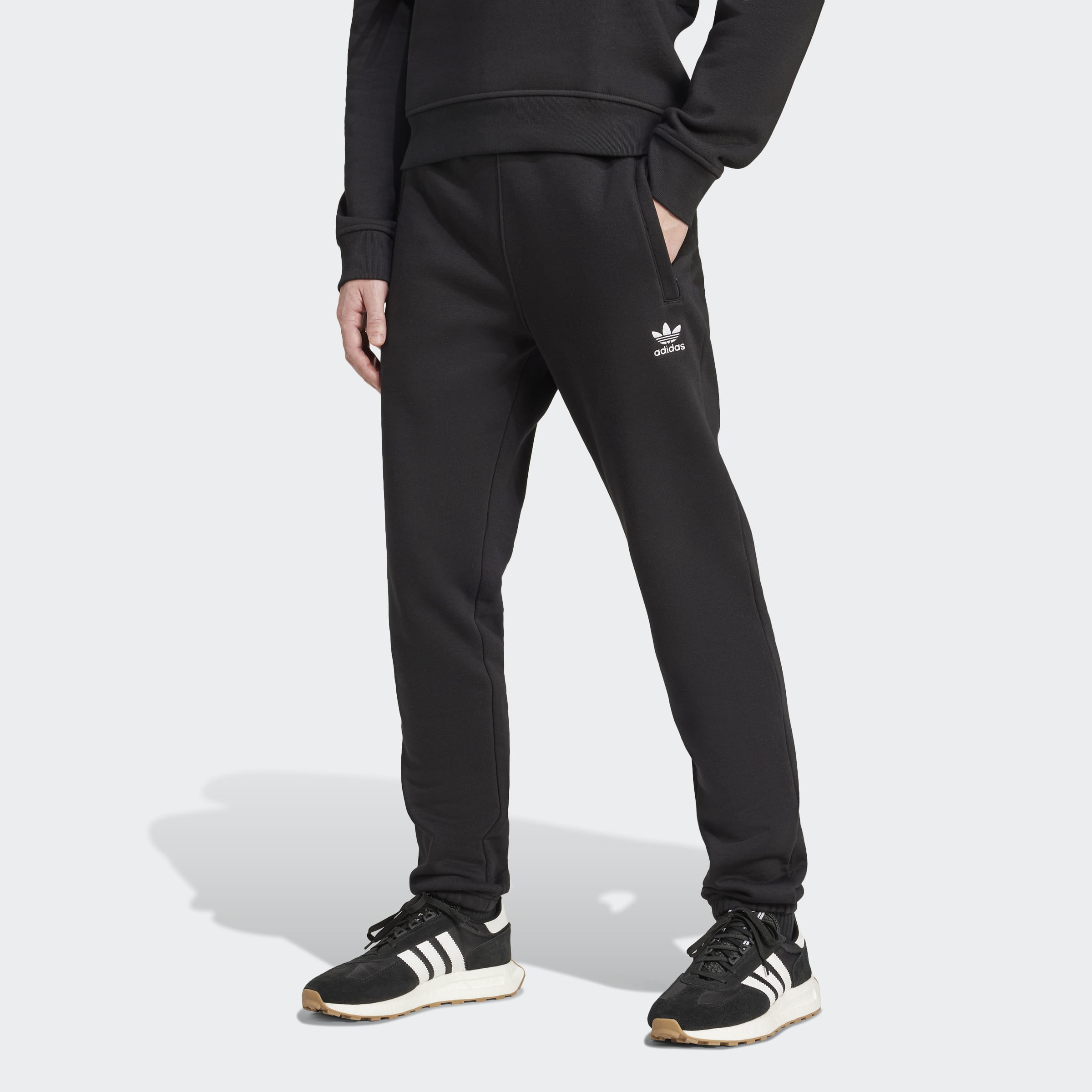 Men's adidas Originals Trefoil Essentials Pants Black