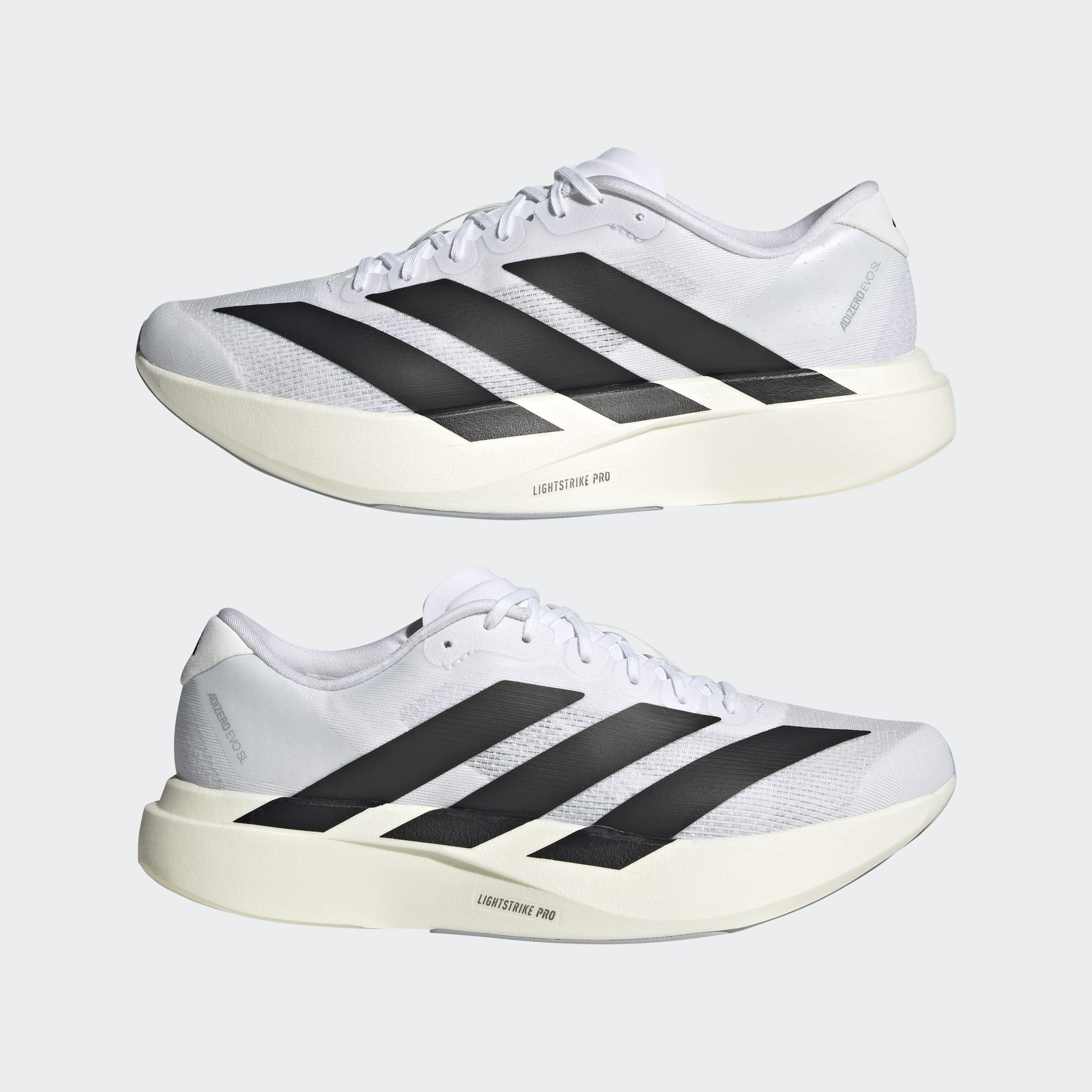 Men's adidas Running Adizero Evo SL Shoes Cloud White / Core Black / Cloud White