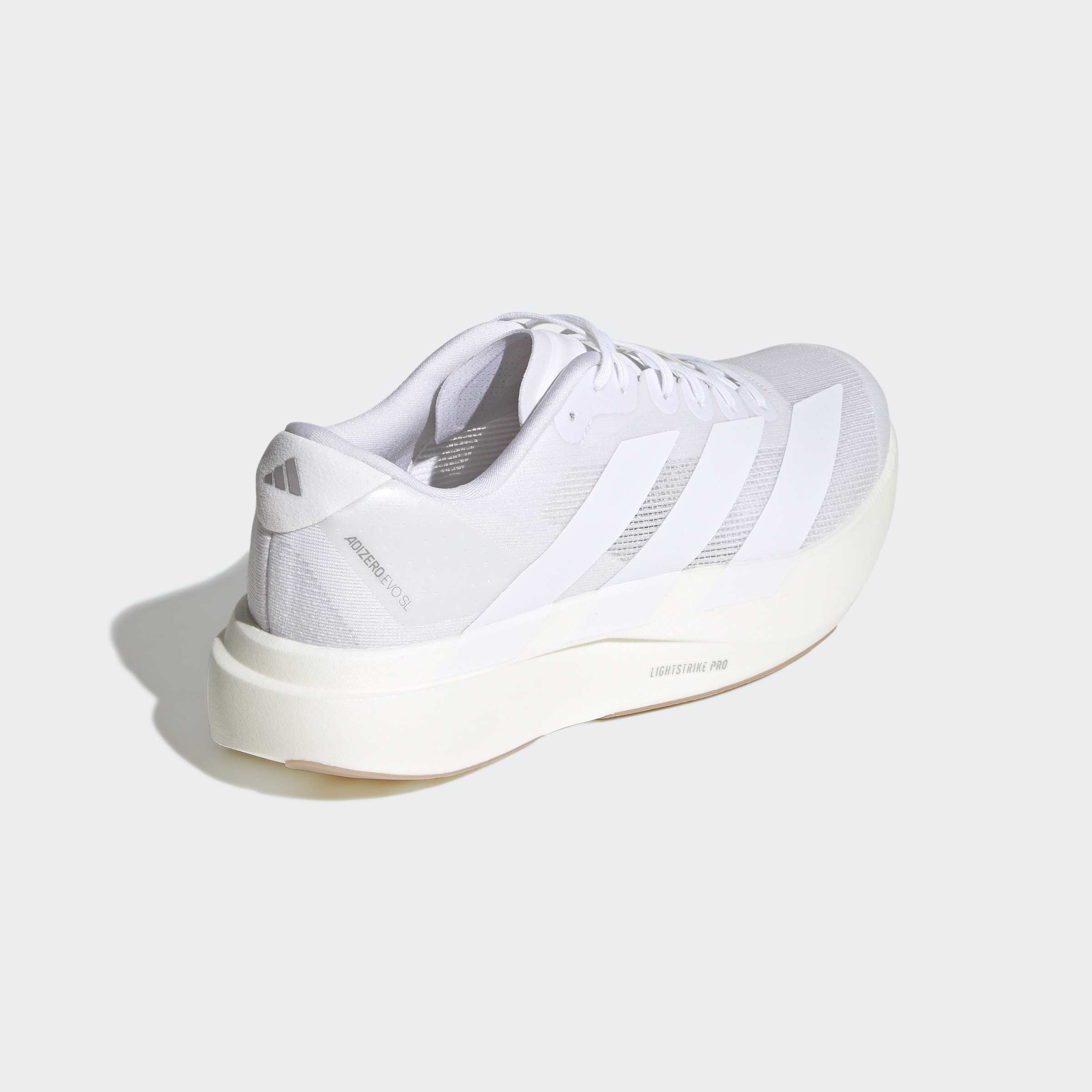 Men's adidas Running Adizero Evo SL Shoes White / Warm Sandstone