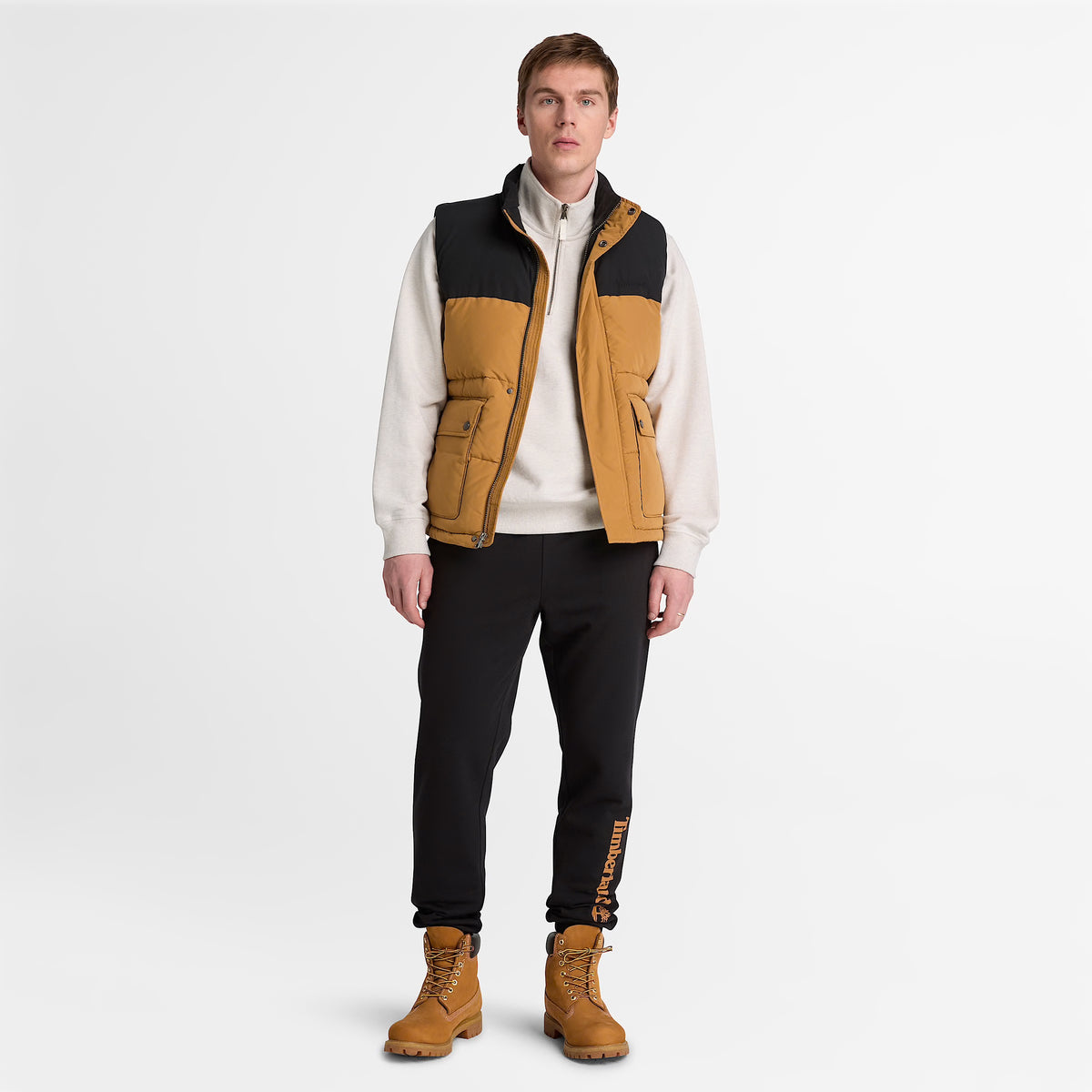 Men's Timberland Northwood Linear Logo Sweatpant Black TBC0YHCY001