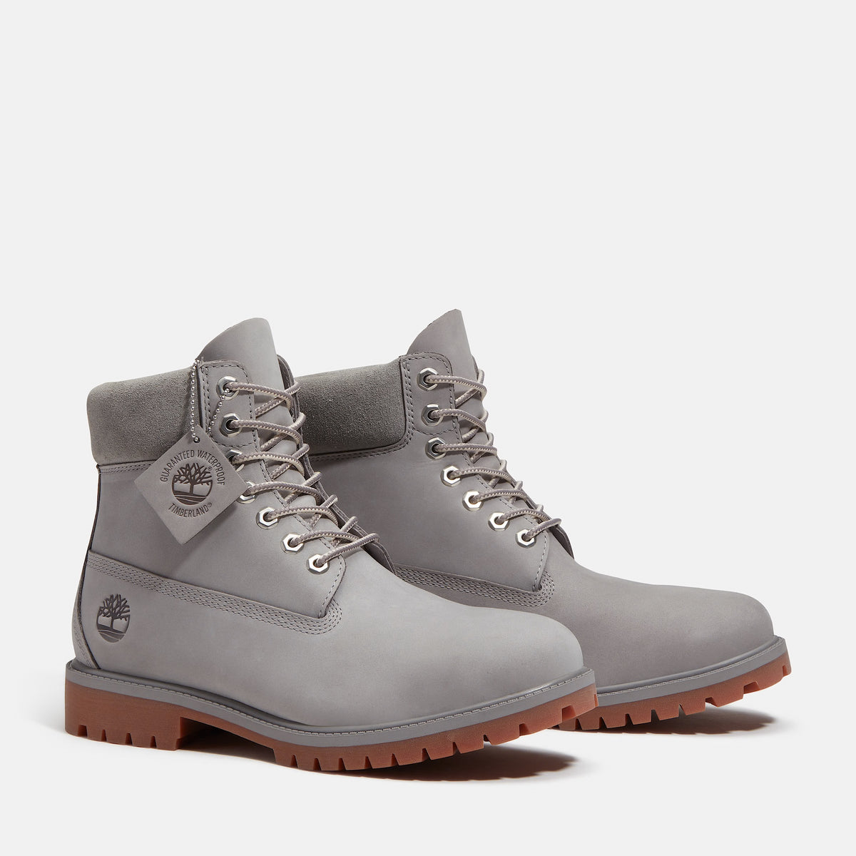 Men's Timberland Heritage 6-Inch Waterproof Boot Medium Greyout Nubuck