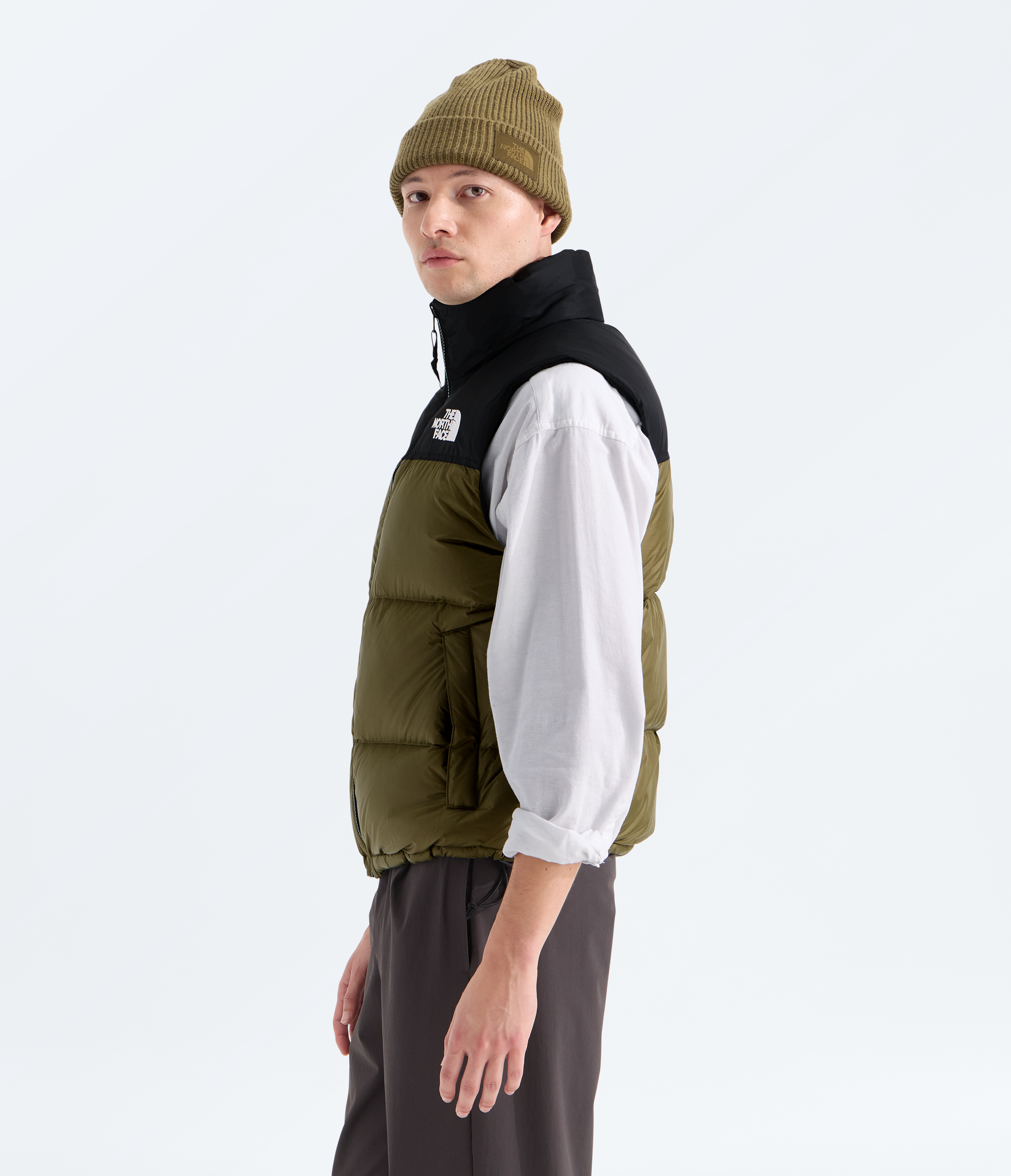 Men's The North Face 1996 Retro Nuptse Vest Caraway Seed/TNF Black