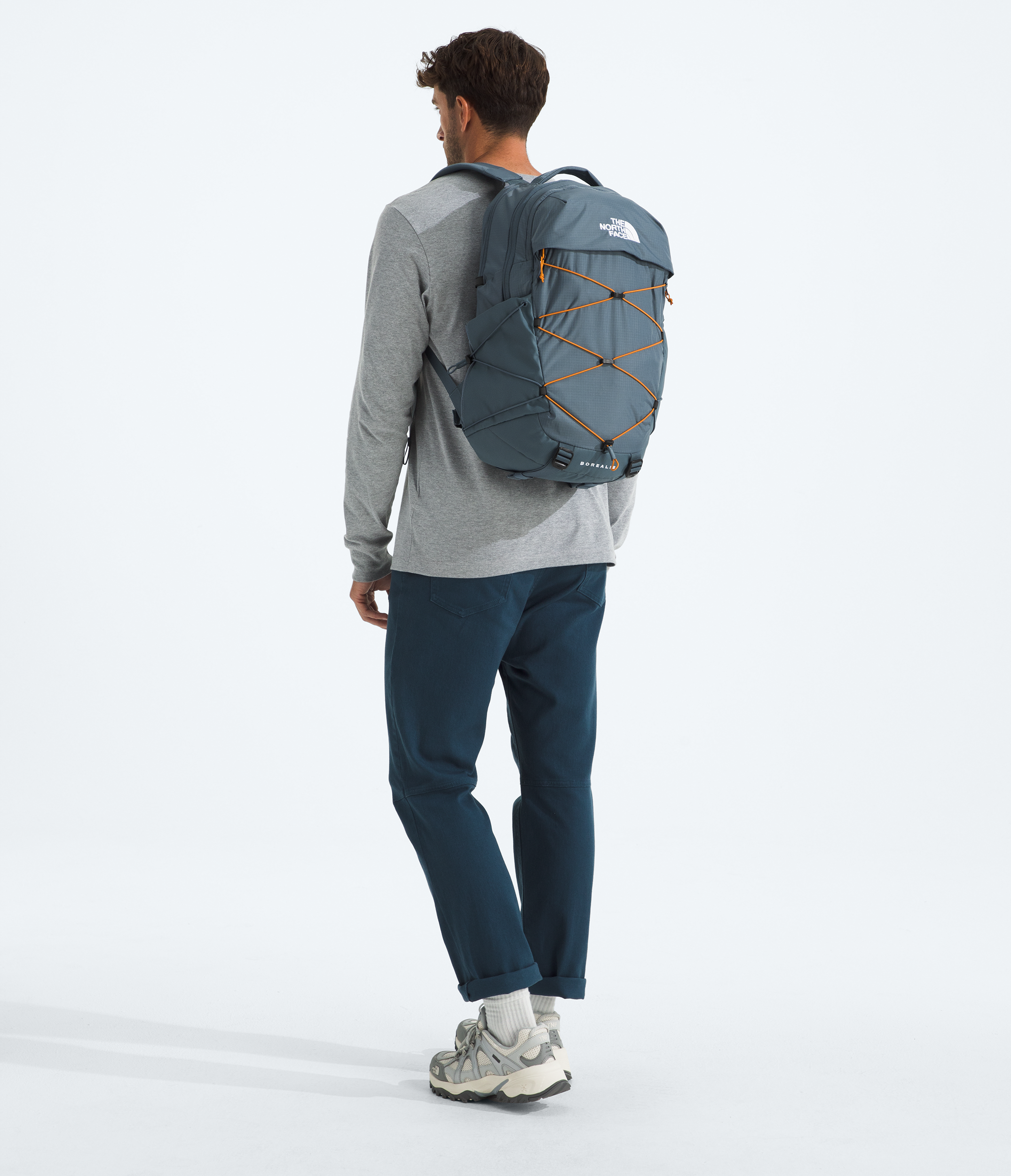 The North Face Borealis Backpack Granite Grey / Dust Orange