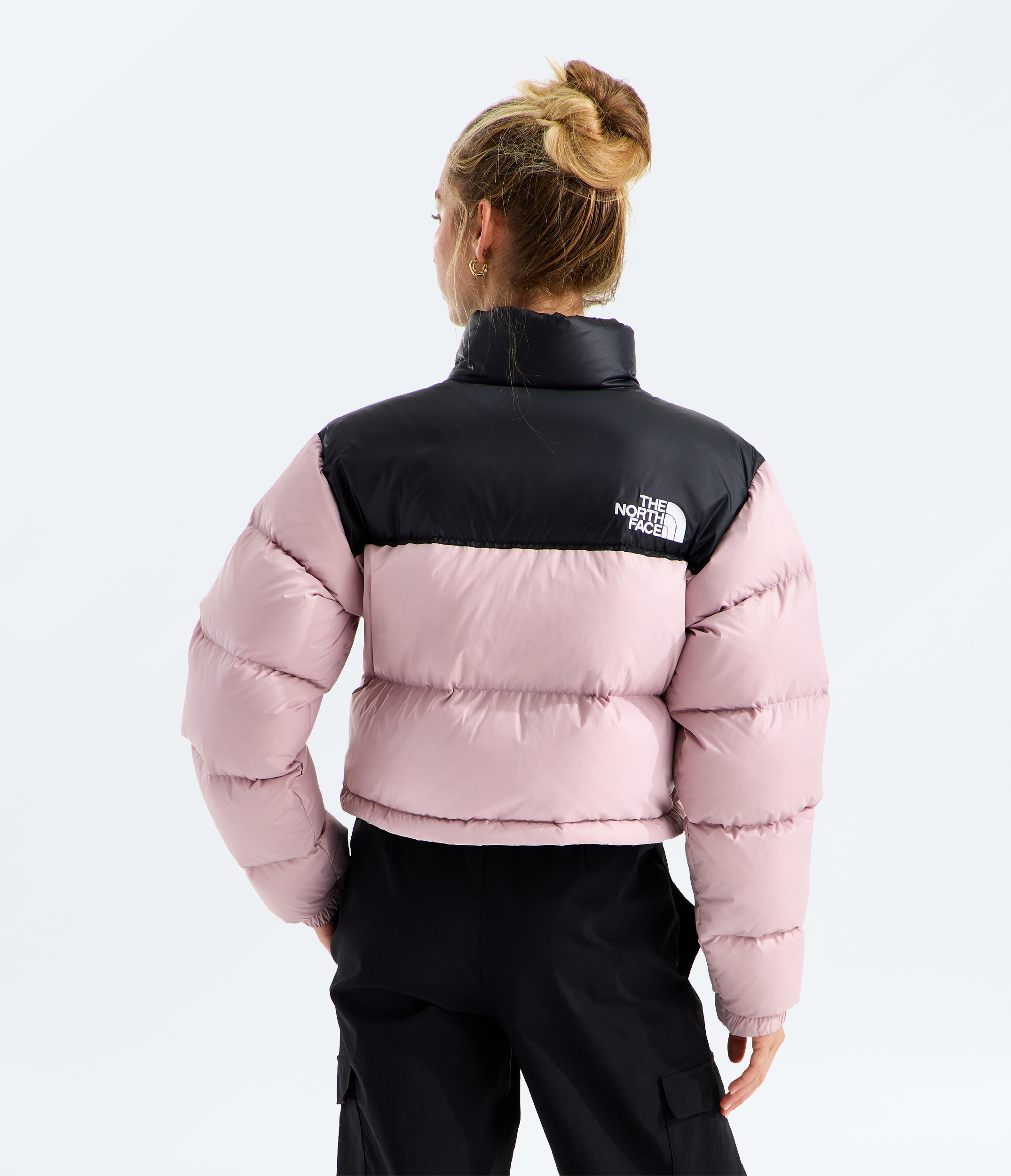 Women's The North Face Nuptse Short Jacket Metal Pink/Black