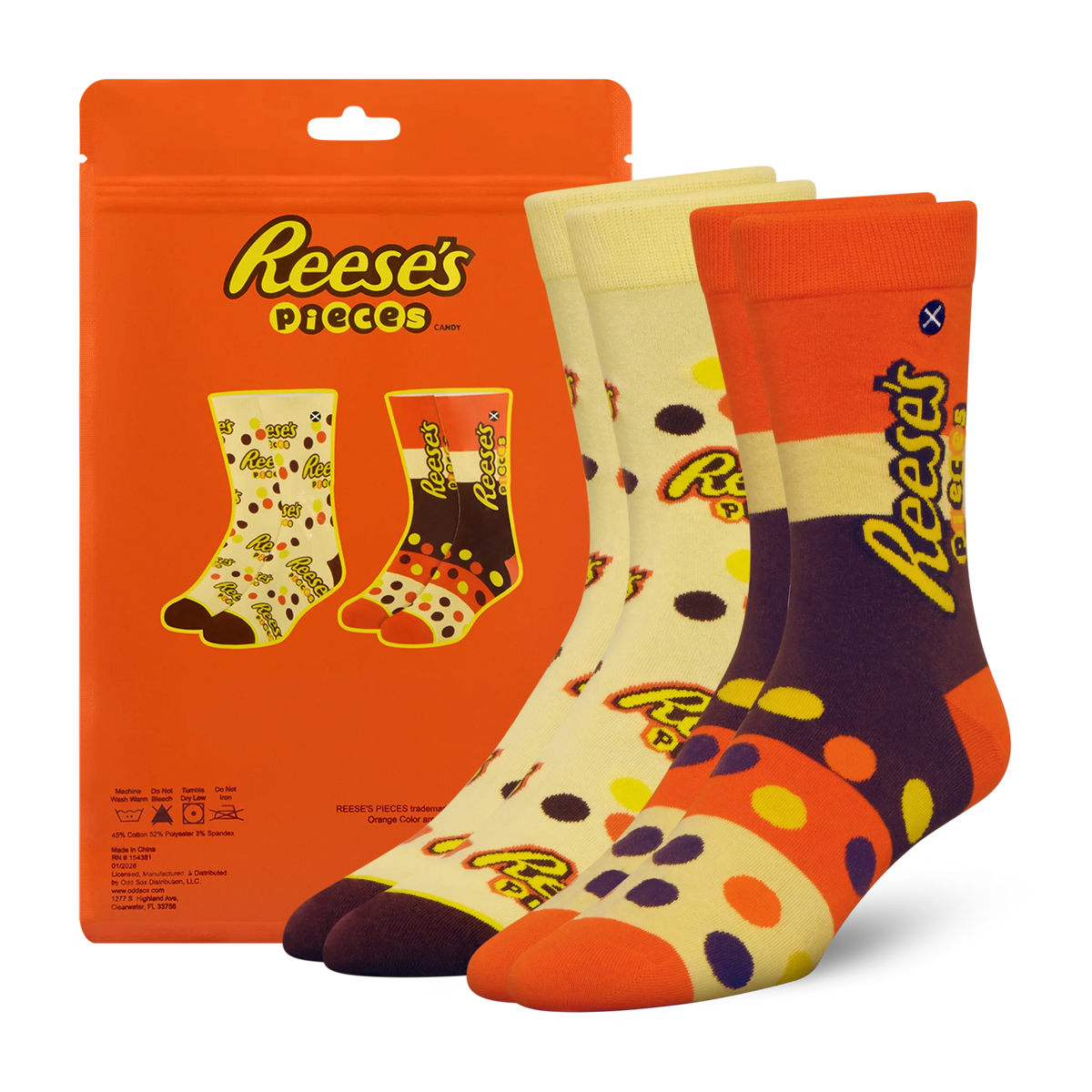 Men’s Odd Sox Oddmart Reese's Pieces Crew Socks 2-Pack